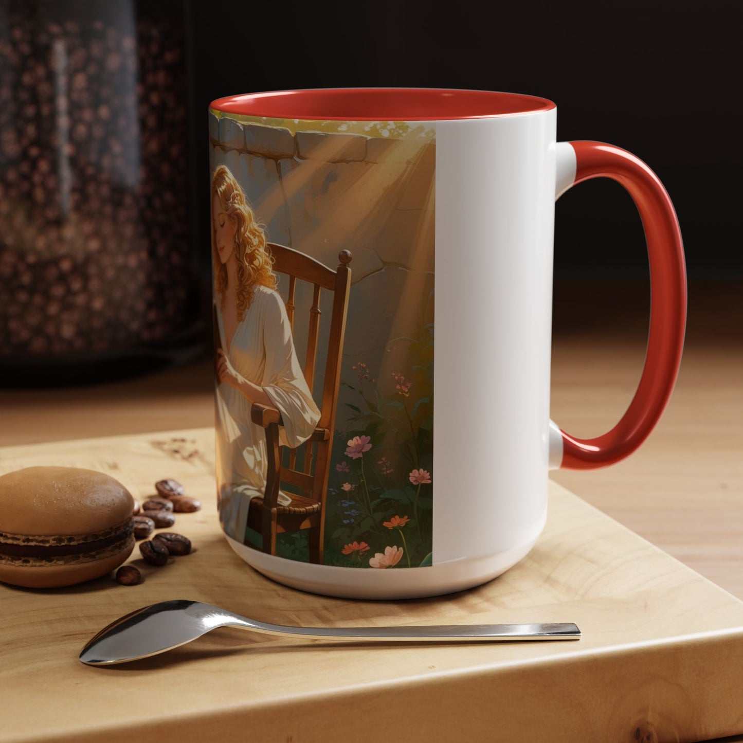 Accent Coffee Mug with Inspirational Design, Cozy Gift for Readers, Perfect for Relaxation, Home Decor, Warm Beverage Lover