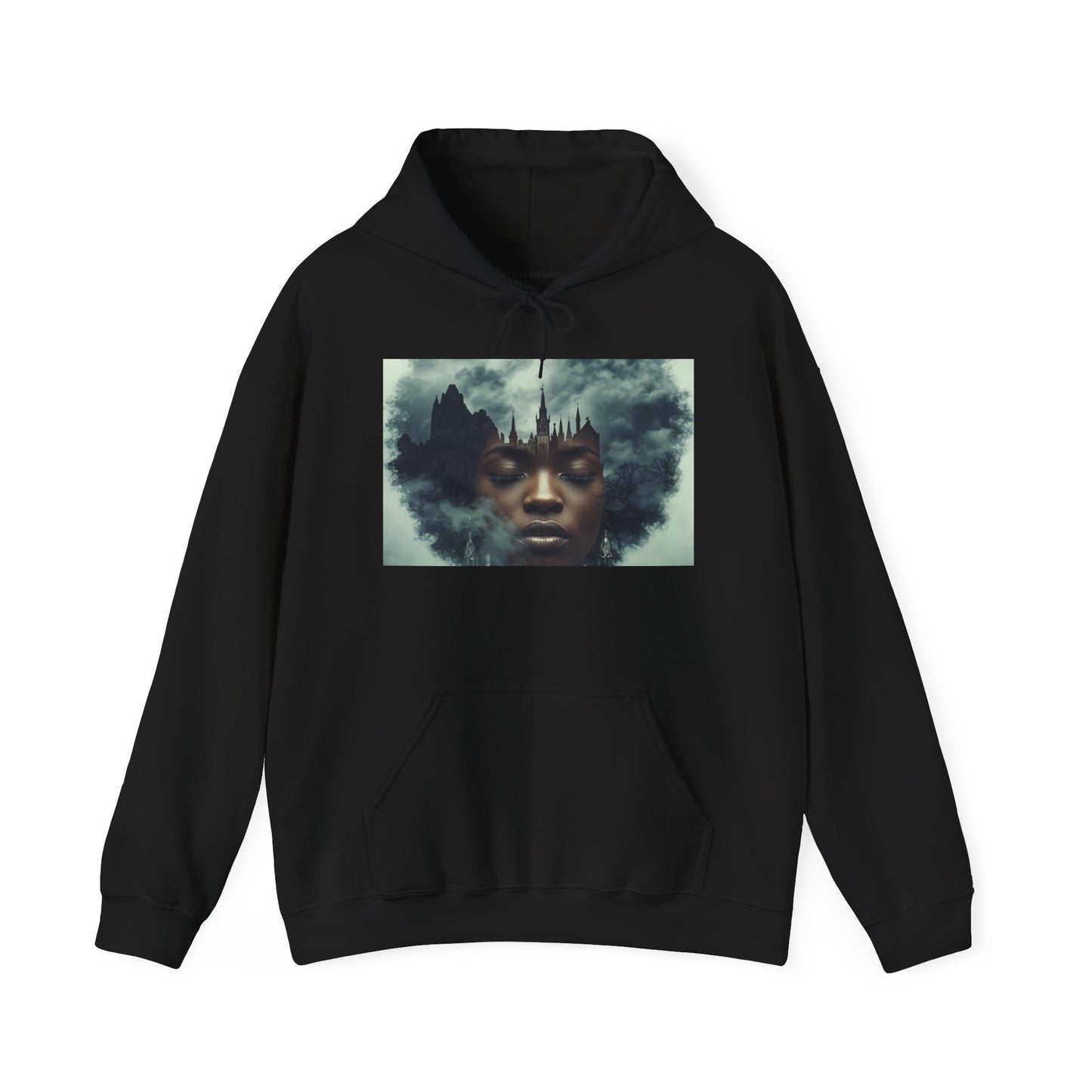 Whimsical Artistic Hoodie, Graphic Sweatshirt, Unisex Cozy Wear, Gift for Art Lovers, Casual Outfit, Cloud Art Design