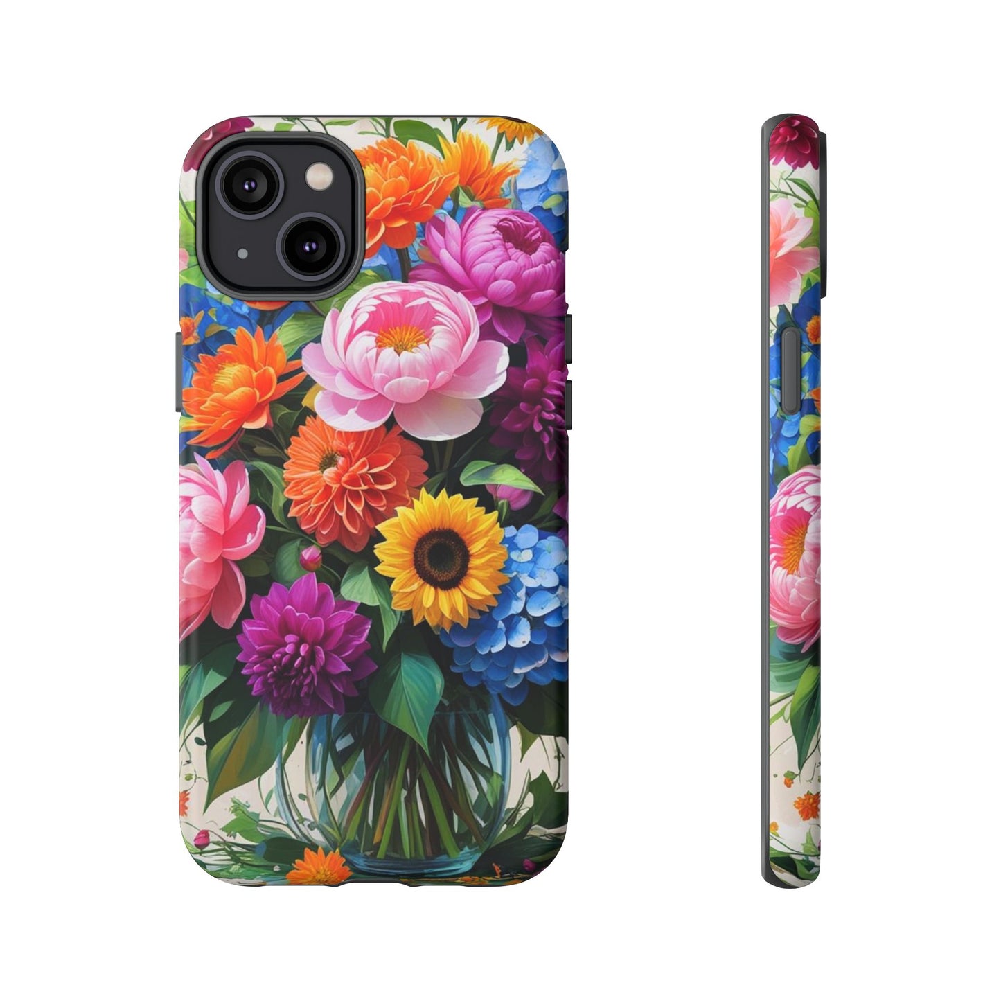 Floral Phone Case - Vibrant Flower Design, Tough Phone Cover, Gift for Her, Floral Accessories, Summer Vibes, Trendy Tech Decor