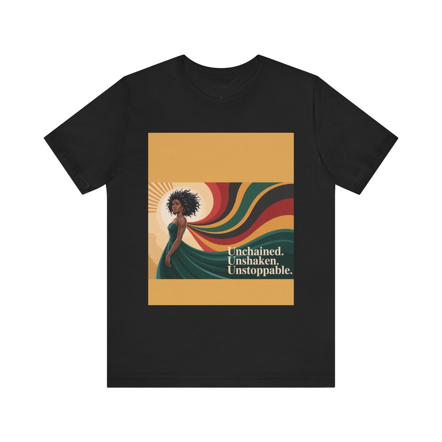 Unisex Inspirational Graphic Tee - Unchained, Unshaken, Unstoppable,