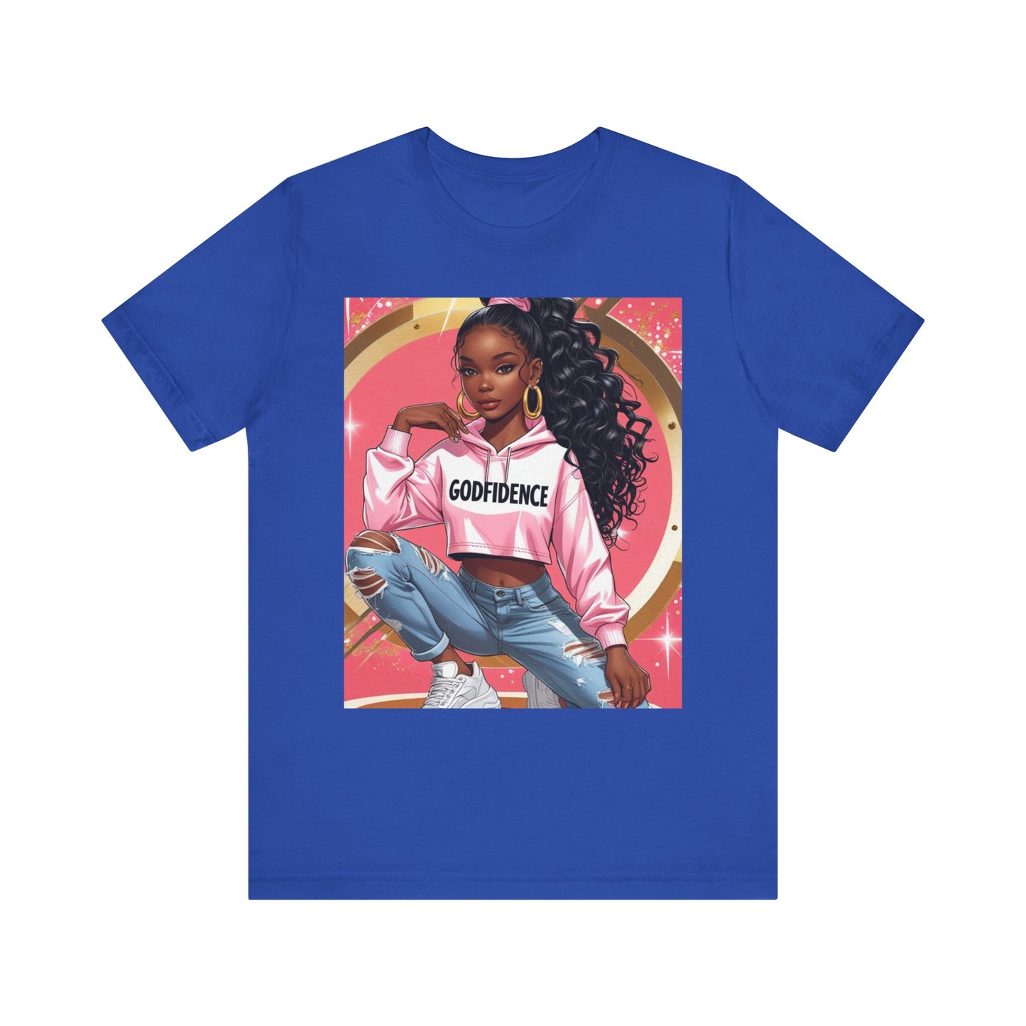 Godfidence Unisex Tee, Empowering Graphic Shirt, Casual Wear, Gift for Her, Fashionable Tees, Birthday Gift, Motivational Apparel