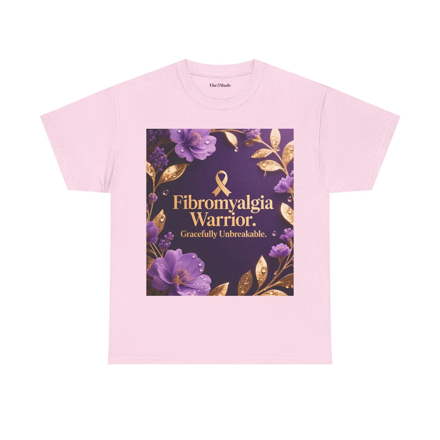 Fibromyalgia Warrior T-Shirt — Purple Ribbon Awareness Tee