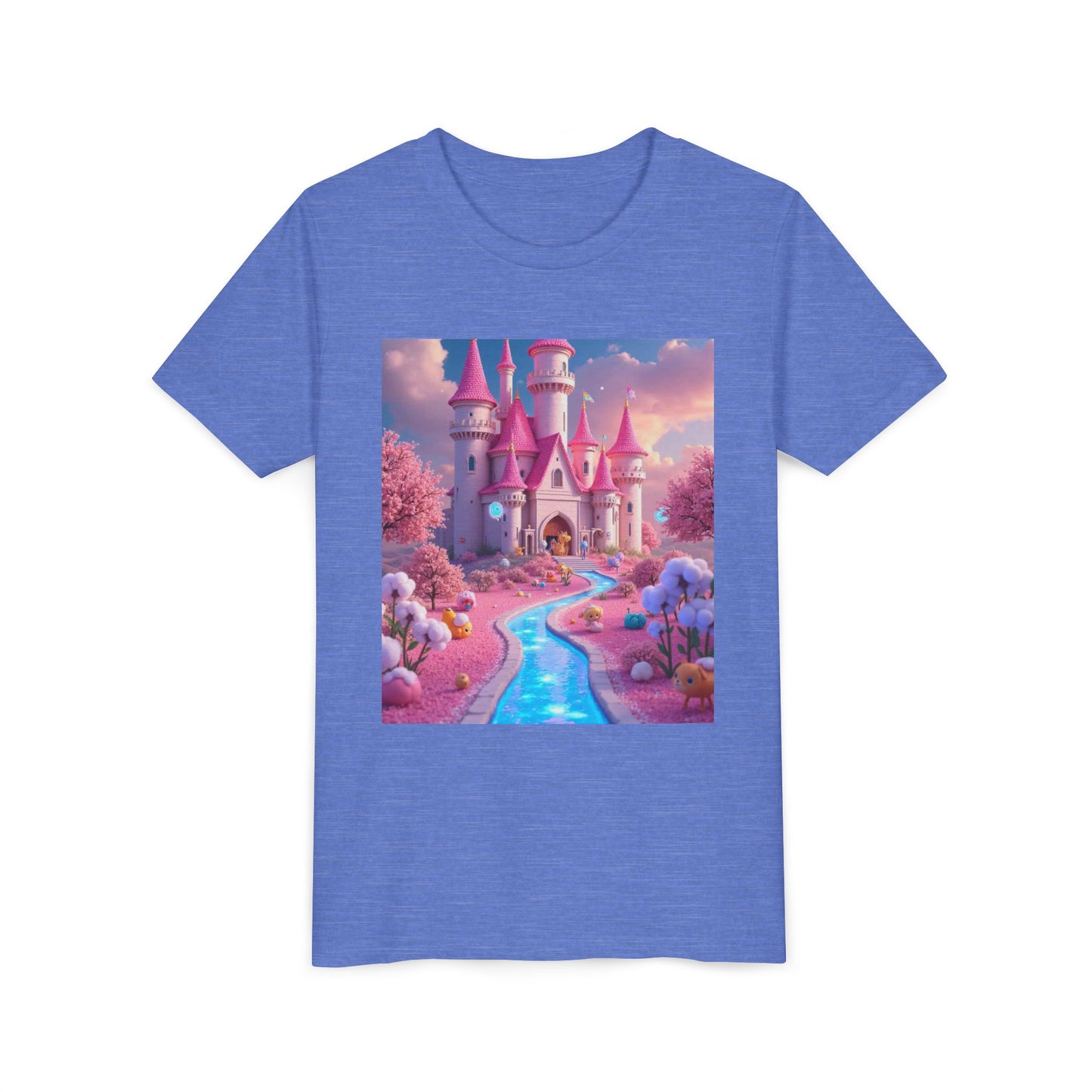 Whimsical Castle Youth Tee, Kids Shirt, Fairy Tale T-Shirt, Magical Kids Apparel, Dreamy Tee, Birthday Gift for Girls