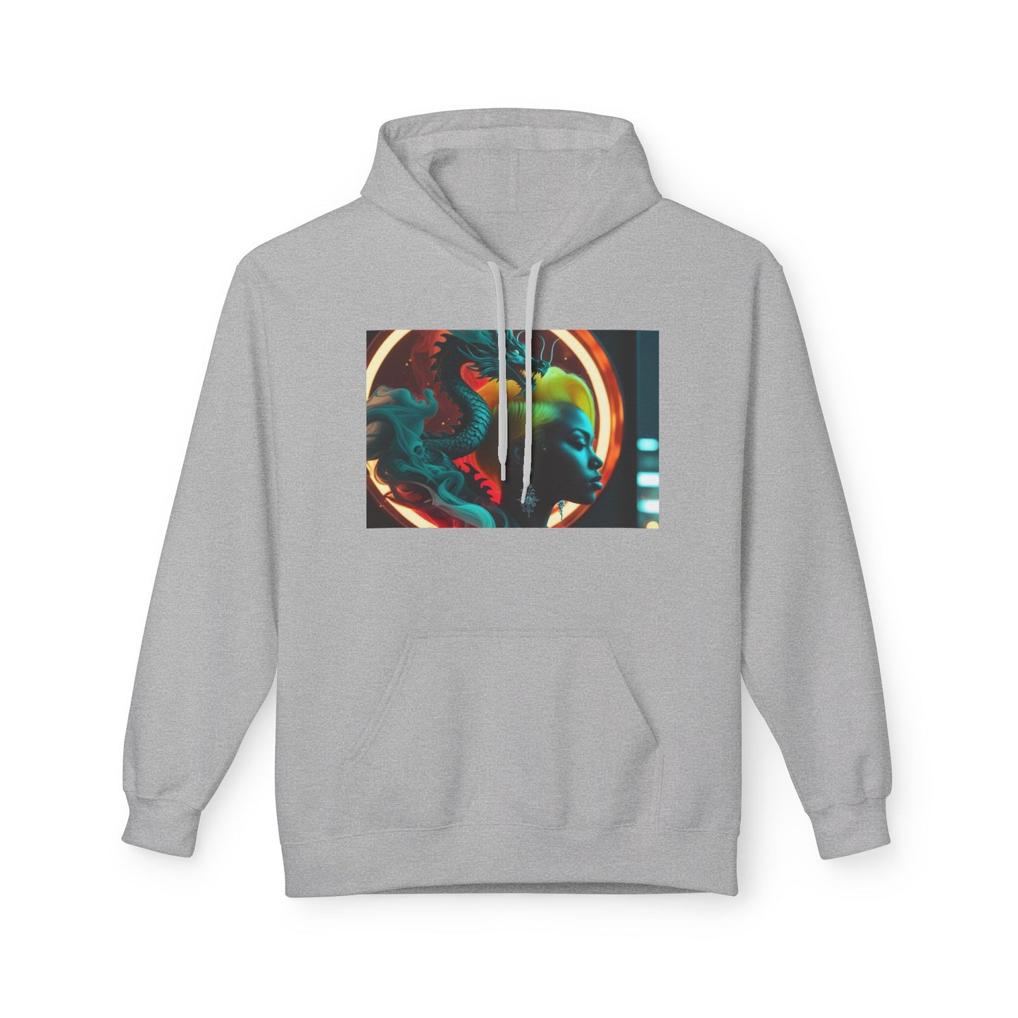 Colorful Graphic Unisex Fleece Hoodie, Cozy Layering Piece, Perfect for Casual Days, Gifts for Friends, Streetwear Essentials