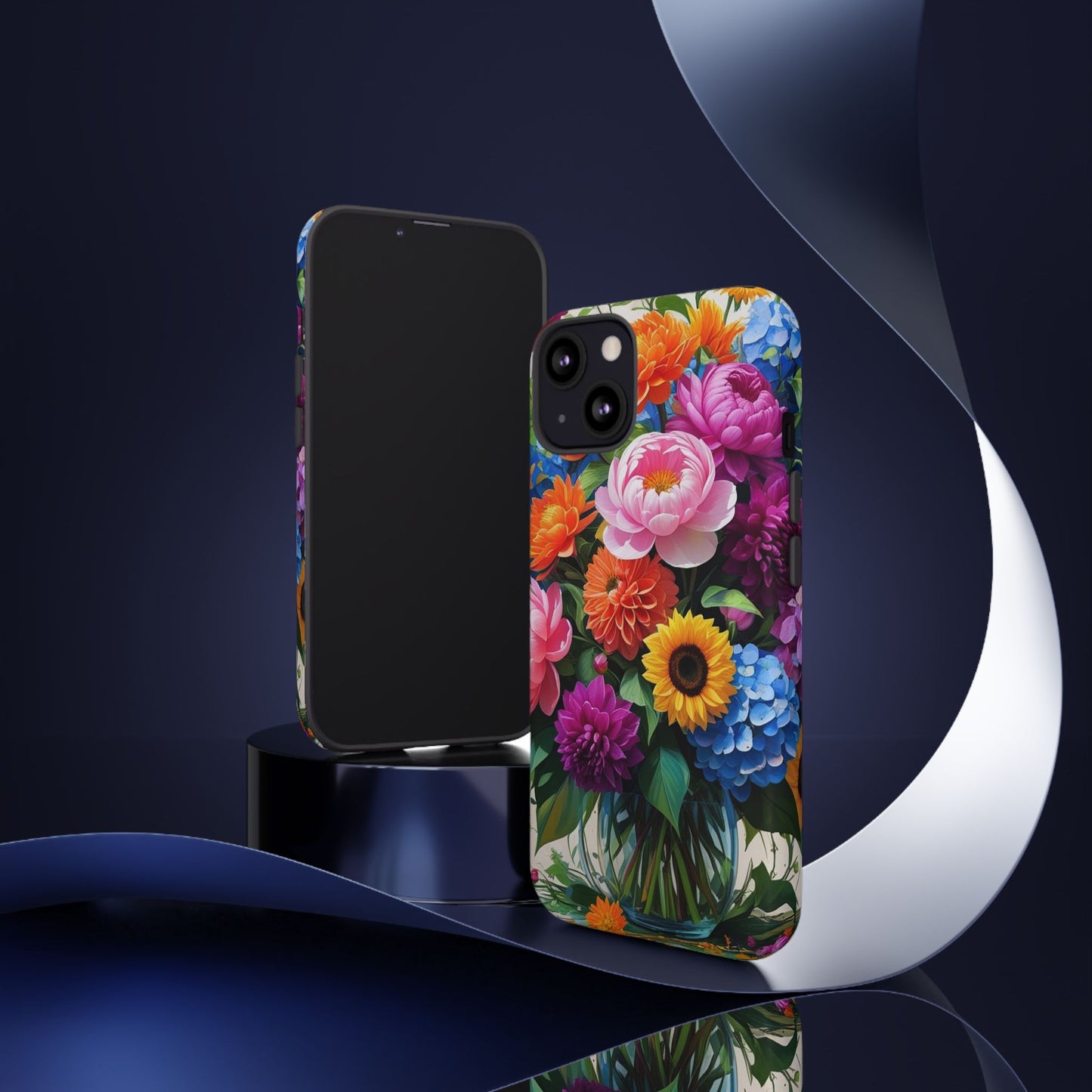 Floral Phone Case - Vibrant Flower Design, Tough Phone Cover, Gift for Her, Floral Accessories, Summer Vibes, Trendy Tech Decor