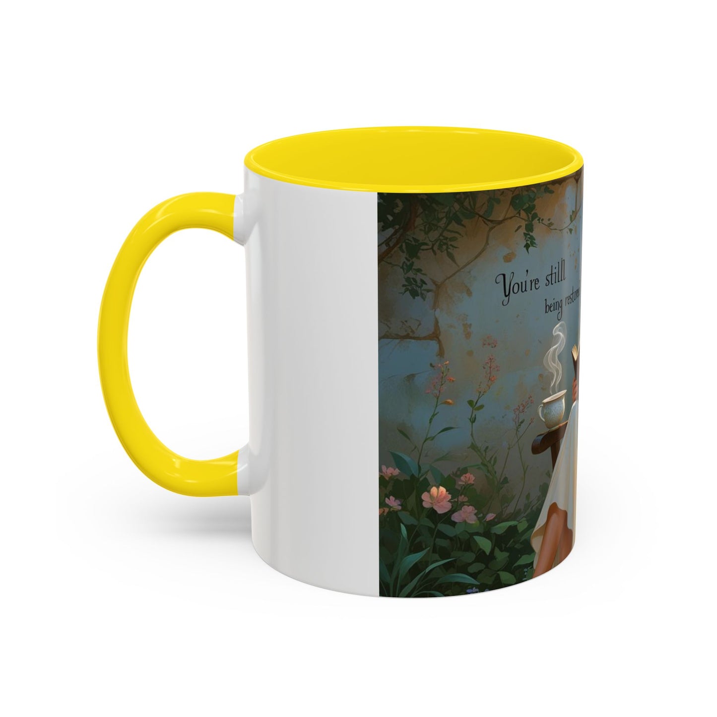 Accent Coffee Mug with Inspirational Design, Cozy Gift for Readers, Perfect for Relaxation, Home Decor, Warm Beverage Lover