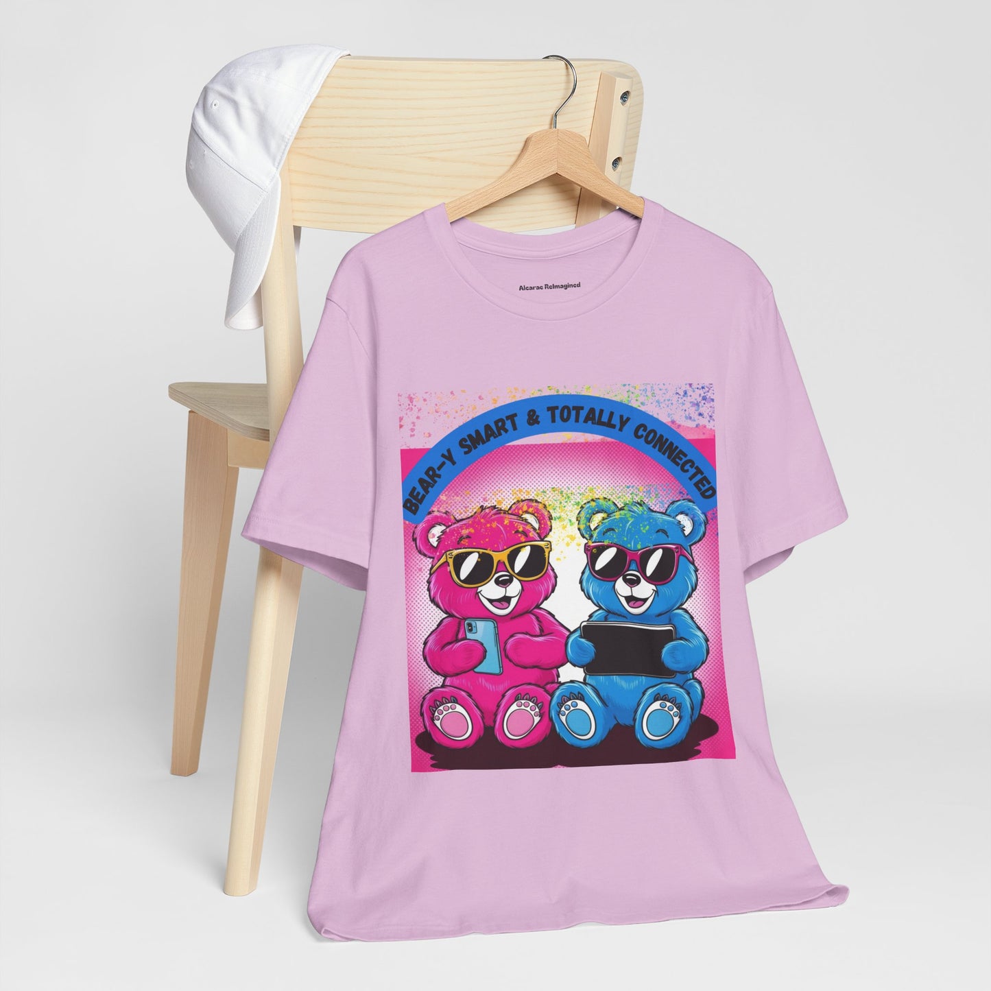 Cool Bear Graphic Tee ,Fun & Smart Unisex Short Sleeve Shirt