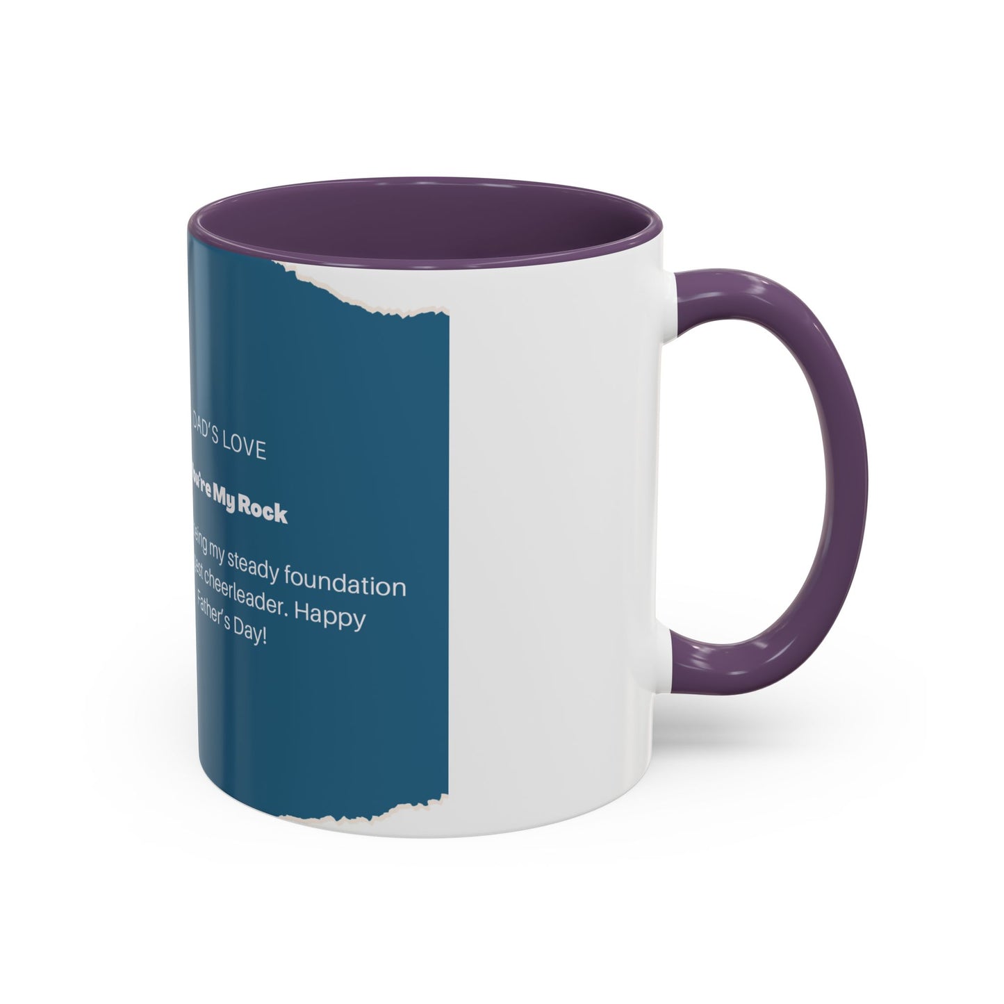 Dad's Love Accent Coffee Mug, Inspirational Dad Mug, Father's Day Gift, Personalized Coffee Cup, Unique Gift for Dad, Family Reminder