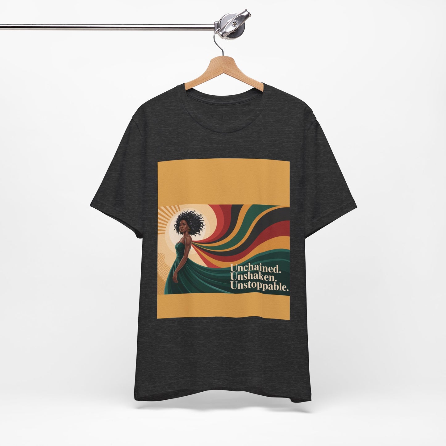 Unisex Inspirational Graphic Tee - Unchained, Unshaken, Unstoppable,