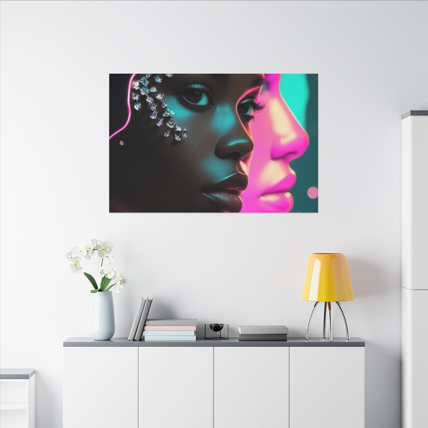 Vibrant Art Canvas Print, Wall Decor, Home Office Art, Unique Gift, Modern Design, Colorful Wall Hanging