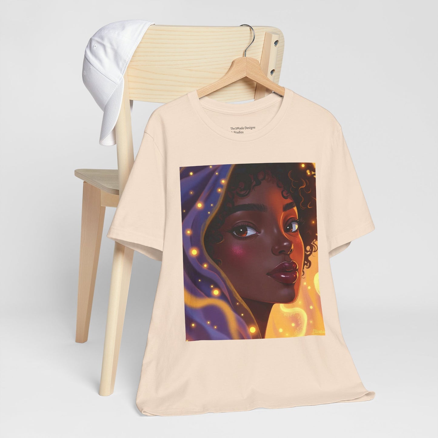 Magic Glow Art Tee, Unisex Short Sleeve Shirt, Artistic Graphic T-Shirt, Boho Style Tee, Casual Wear, Gift for Art Lovers