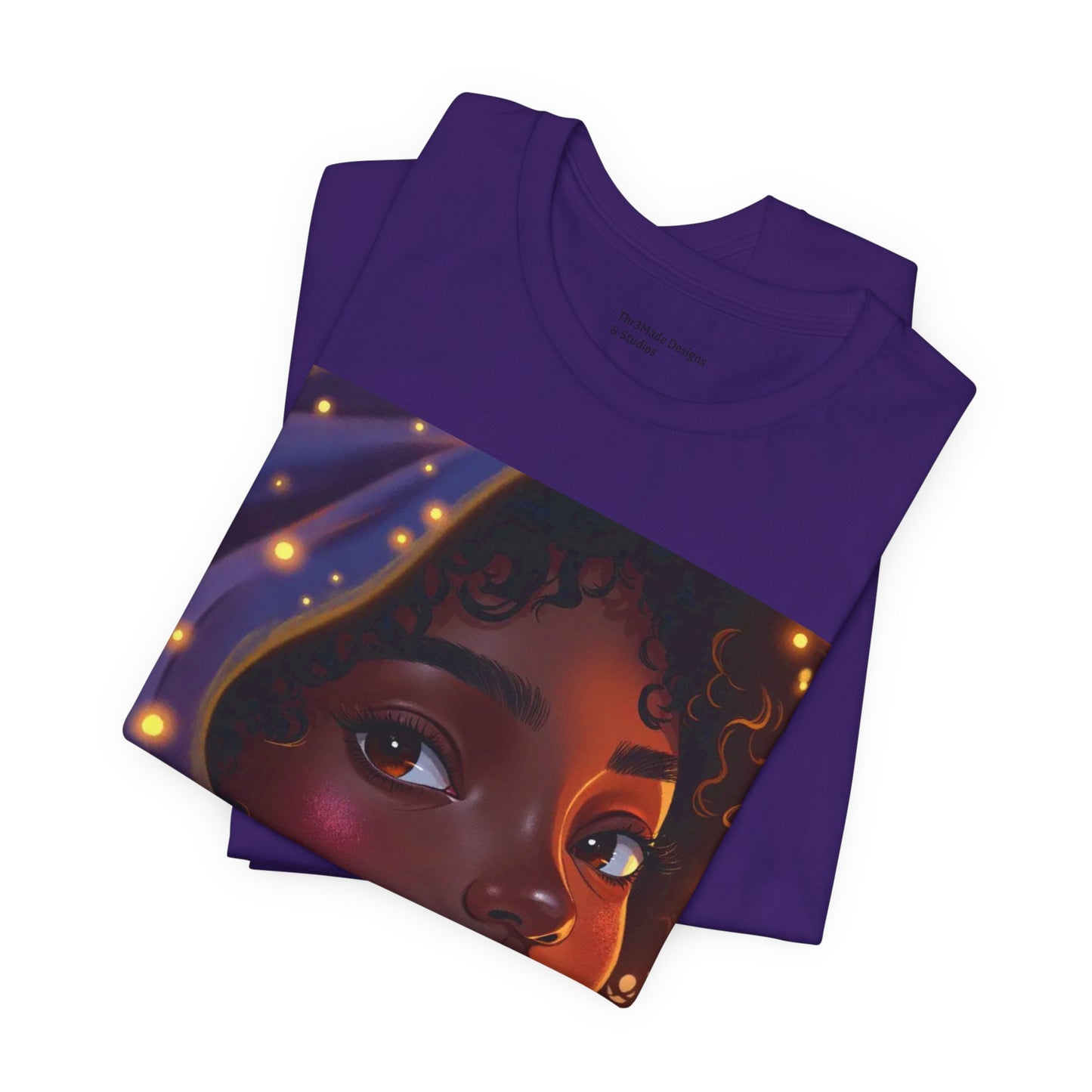 Magic Glow Art Tee, Unisex Short Sleeve Shirt, Artistic Graphic T-Shirt, Boho Style Tee, Casual Wear, Gift for Art Lovers