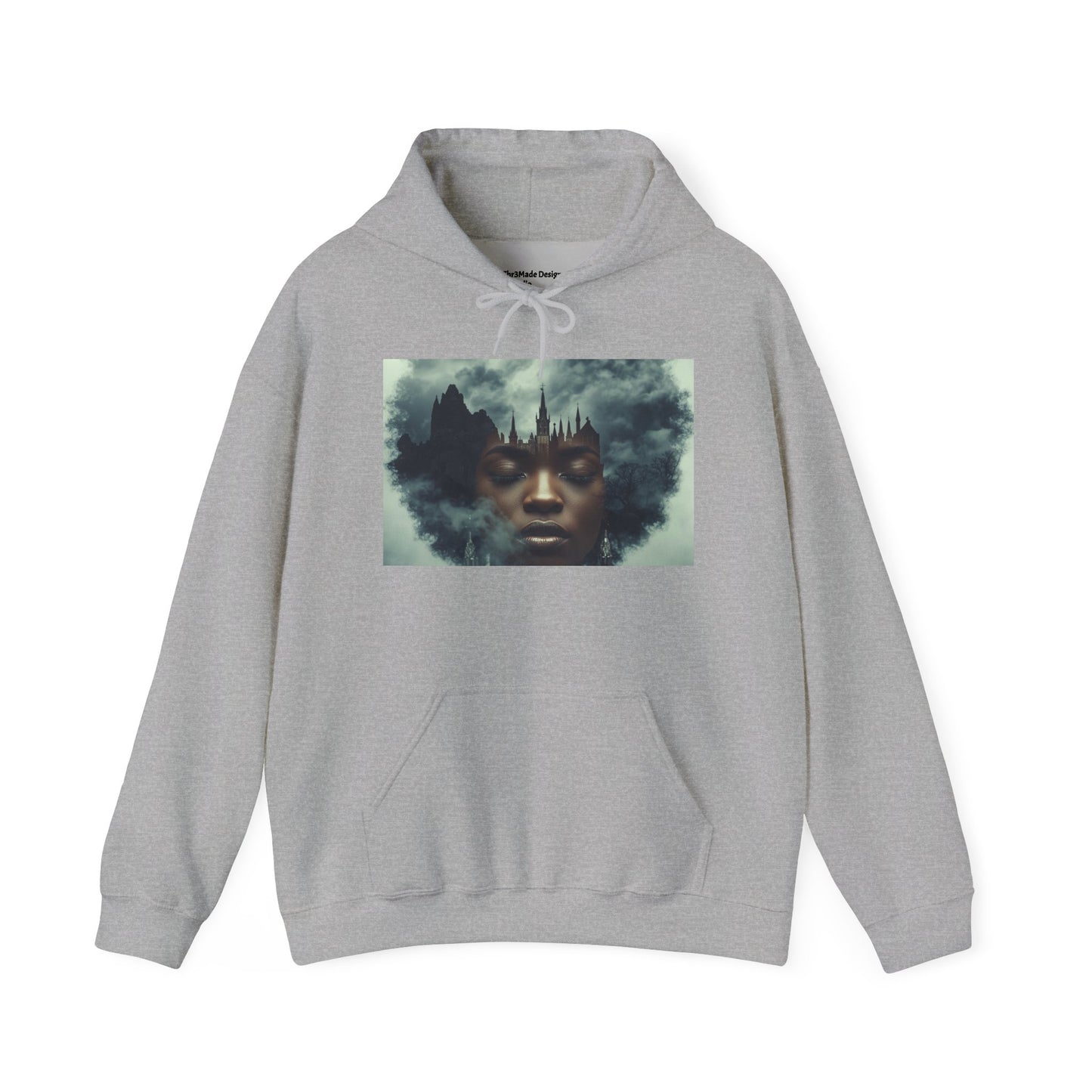 Whimsical Artistic Hoodie, Graphic Sweatshirt, Unisex Cozy Wear, Gift for Art Lovers, Casual Outfit, Cloud Art Design