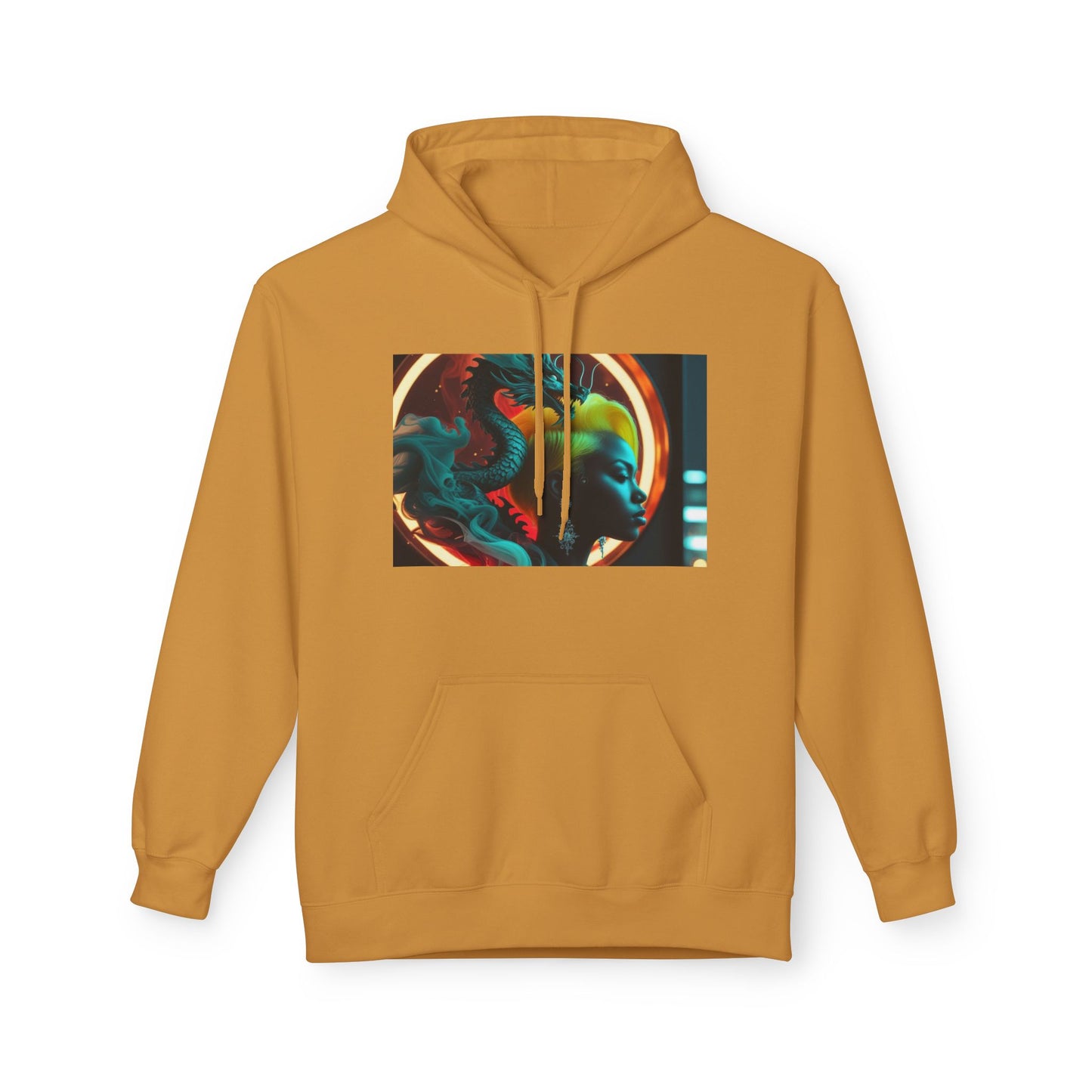 Colorful Graphic Unisex Fleece Hoodie, Cozy Layering Piece, Perfect for Casual Days, Gifts for Friends, Streetwear Essentials