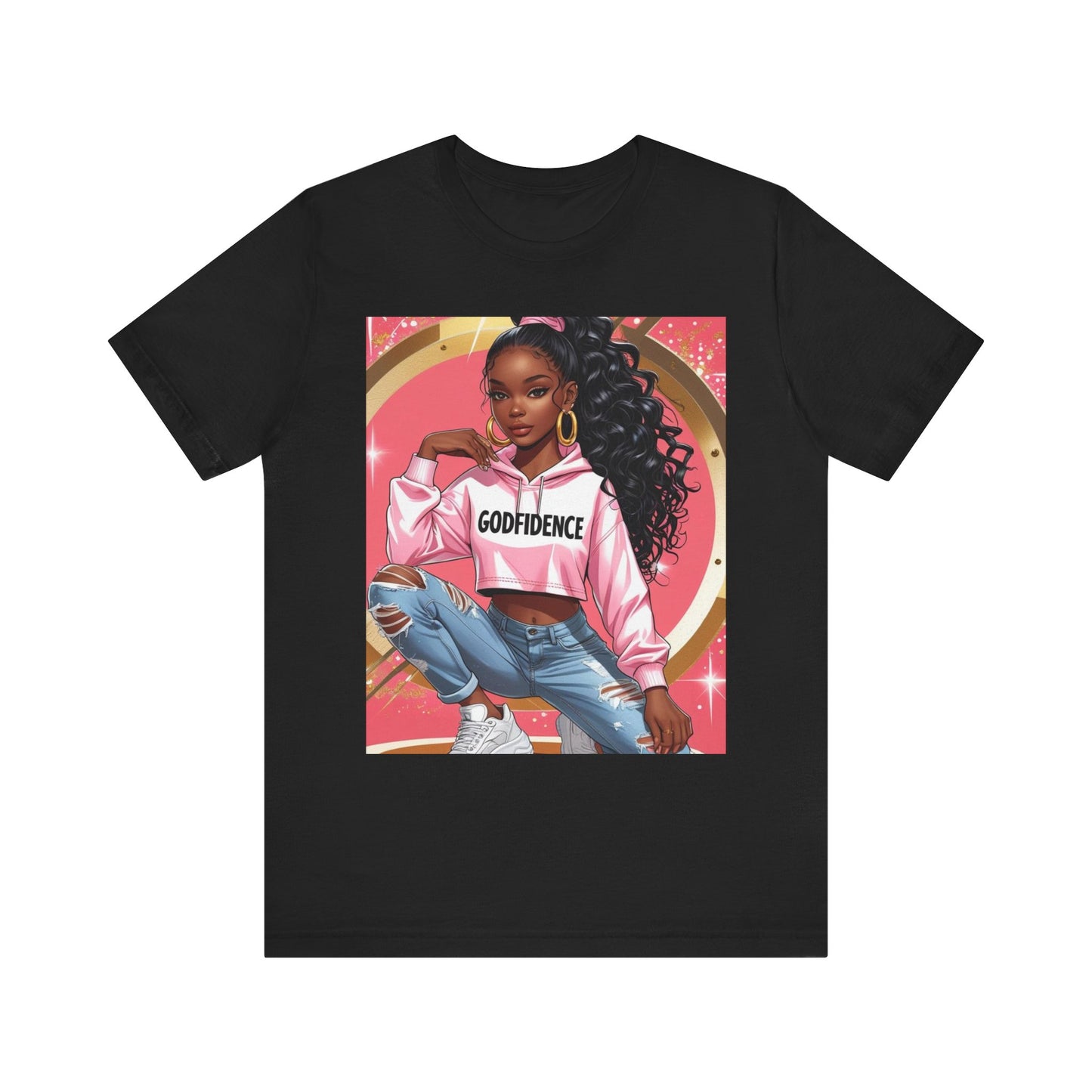 Godfidence Unisex Tee, Empowering Graphic Shirt, Casual Wear, Gift for Her, Fashionable Tees, Birthday Gift, Motivational Apparel
