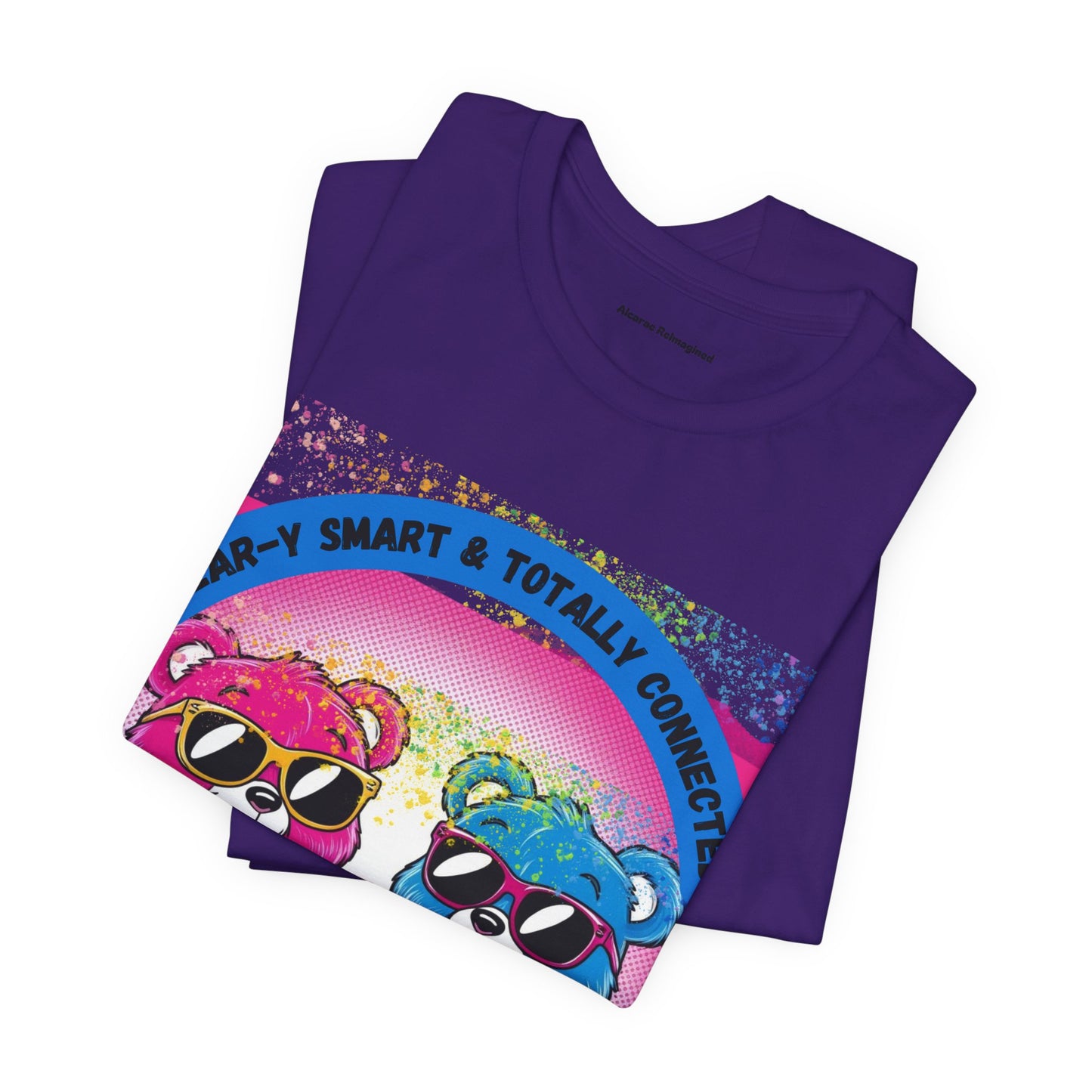Cool Bear Graphic Tee ,Fun & Smart Unisex Short Sleeve Shirt