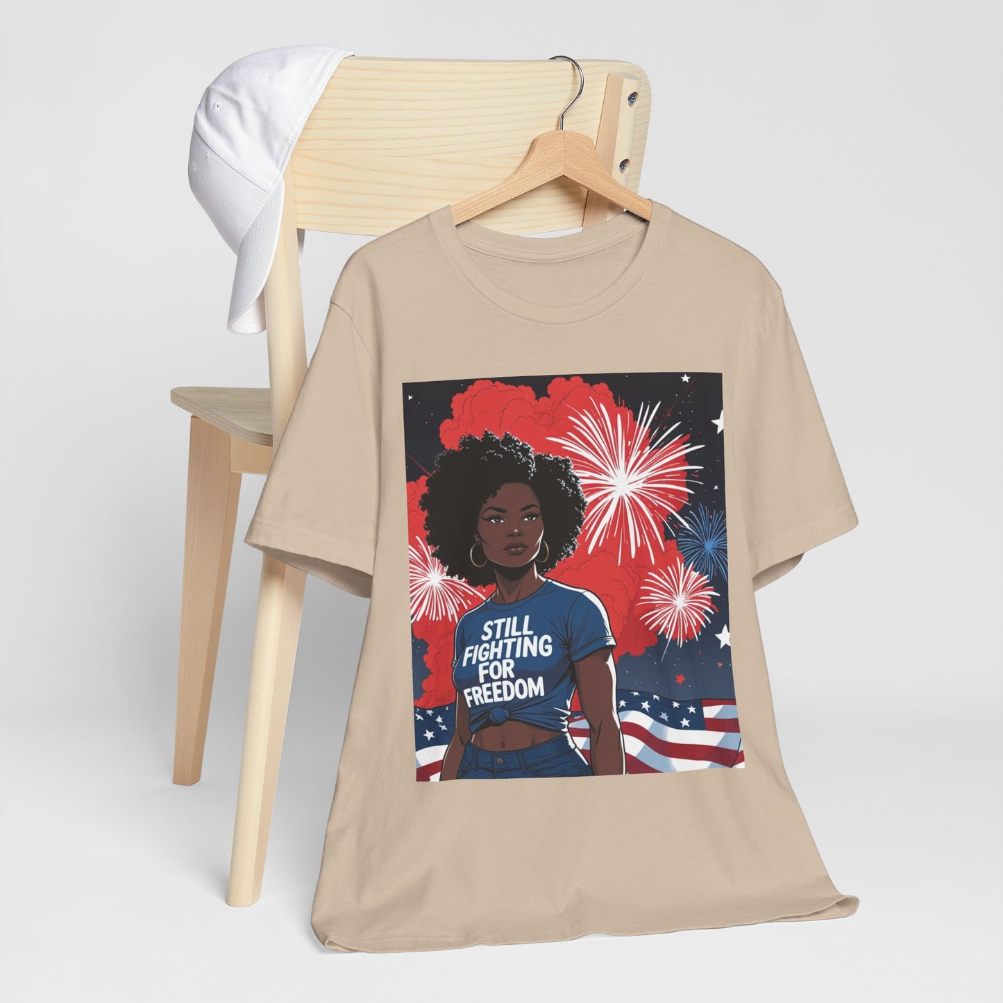 Patriotic Graphic Tee, Still Fighting for Freedom Shirt, Independence Day Outfit, Summer Casual Wear, Equality T-Shirt, Gift for Activists, 4Th of July