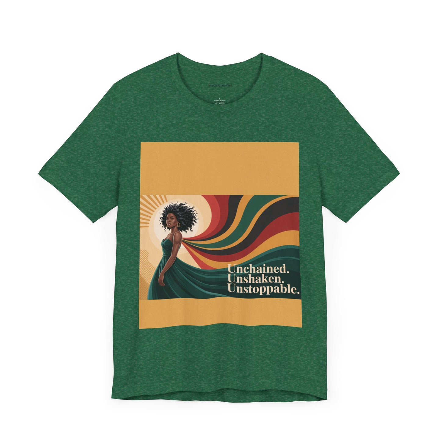 Unisex Inspirational Graphic Tee - Unchained, Unshaken, Unstoppable,