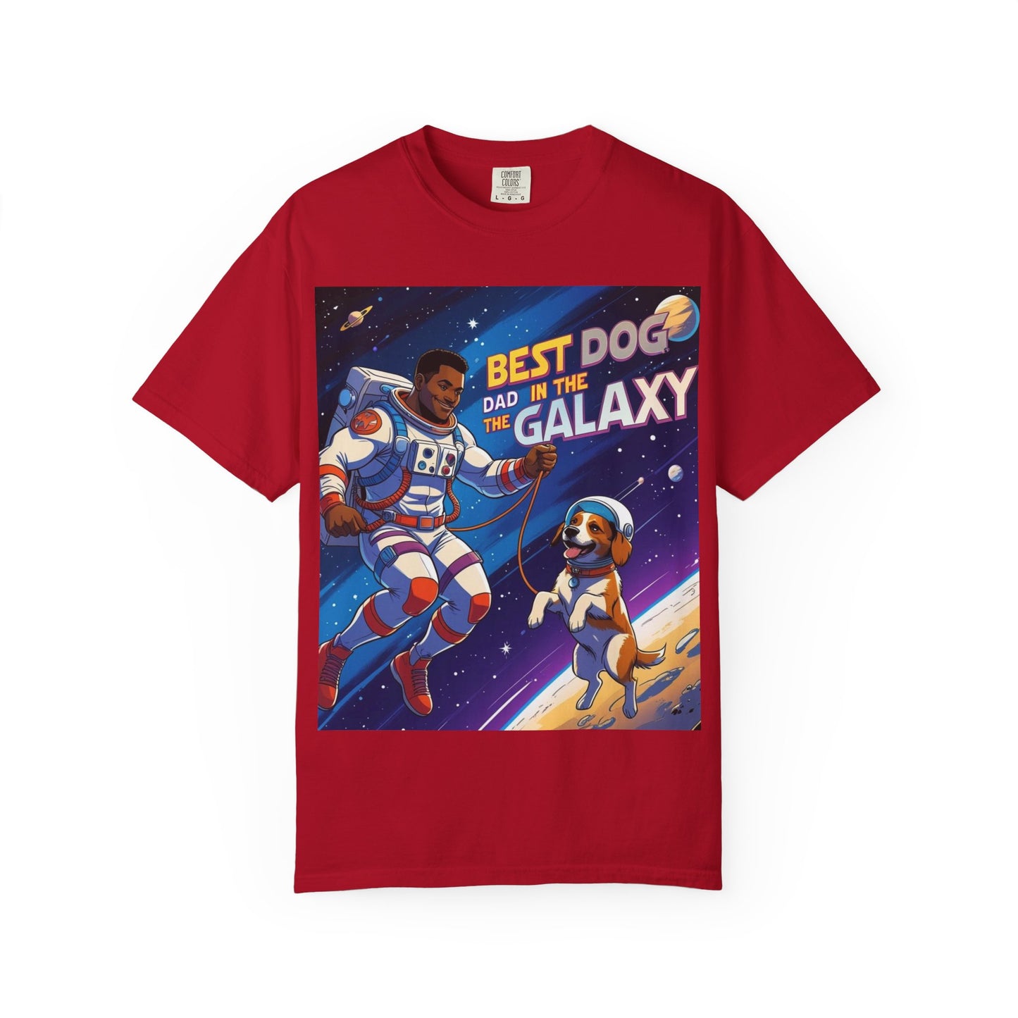 Best Dog Dad in the Galaxy T-Shirt, Unisex Space-Themed Tee, Dog Lover Gift, Father's Day Shirt, Gift for Dog Dads, Galaxy Graphic Tee
