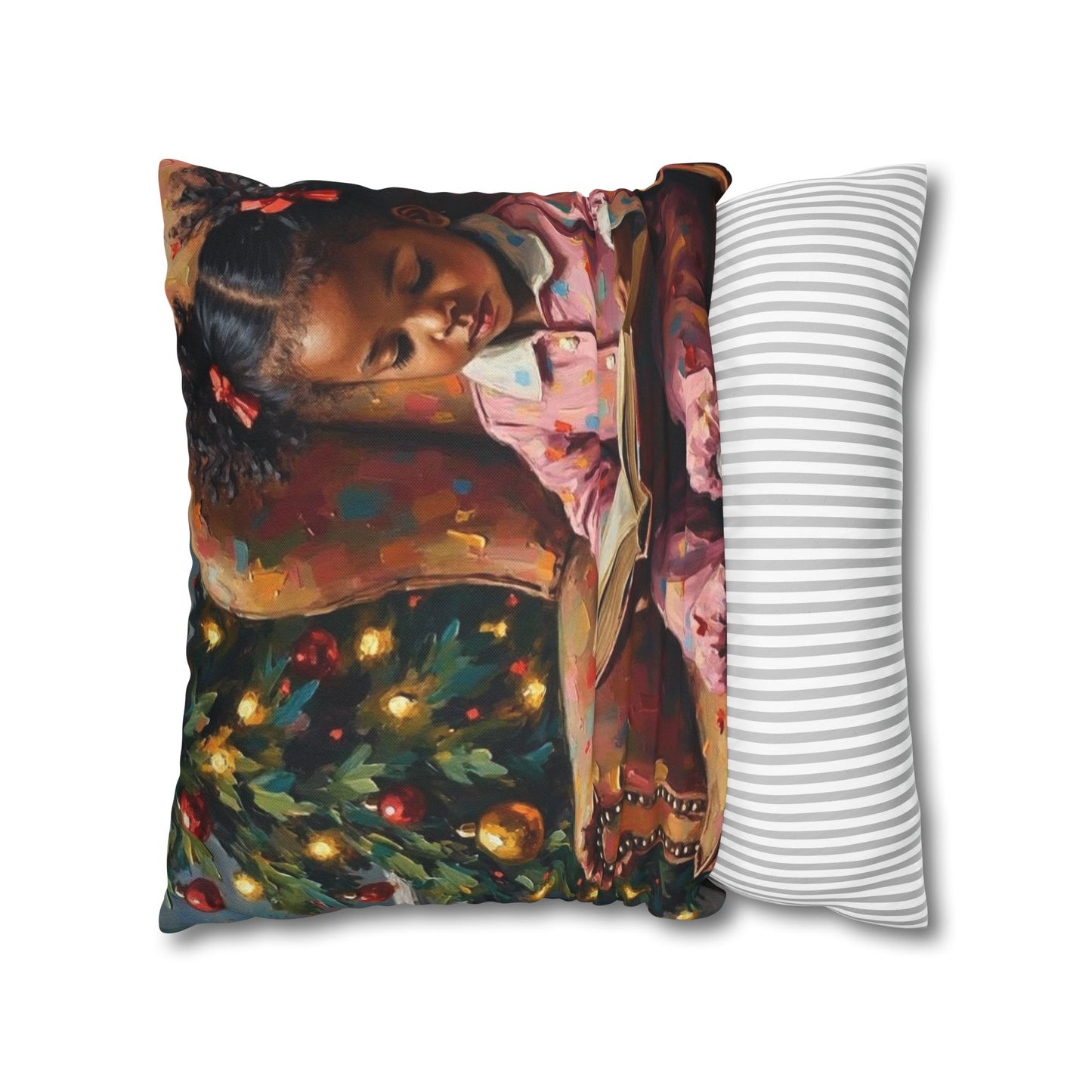 Cozy Holiday Pillowcase, Kids Room Decor, Seasonal Gift, Cute Pillow Cover, Christmas Home Accent, Relaxing Atmosphere