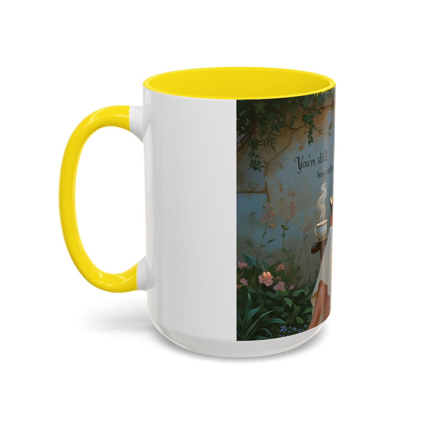 Accent Coffee Mug with Inspirational Design, Cozy Gift for Readers, Perfect for Relaxation, Home Decor, Warm Beverage Lover