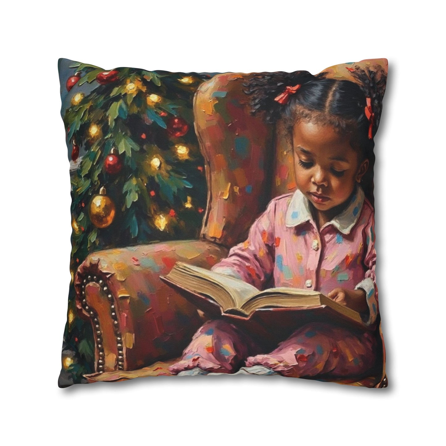 Cozy Holiday Pillowcase, Kids Room Decor, Seasonal Gift, Cute Pillow Cover, Christmas Home Accent, Relaxing Atmosphere