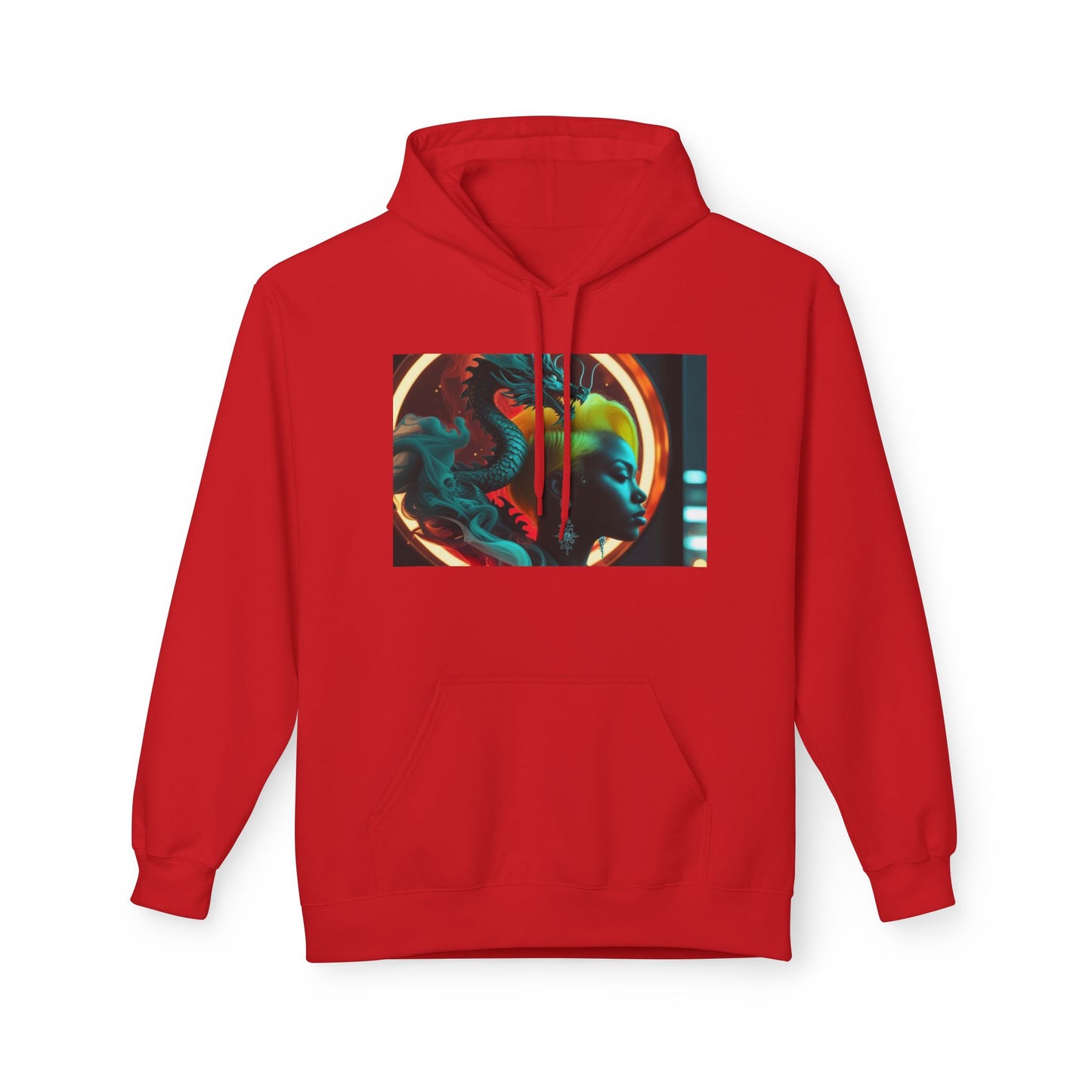 Colorful Graphic Unisex Fleece Hoodie, Cozy Layering Piece, Perfect for Casual Days, Gifts for Friends, Streetwear Essentials
