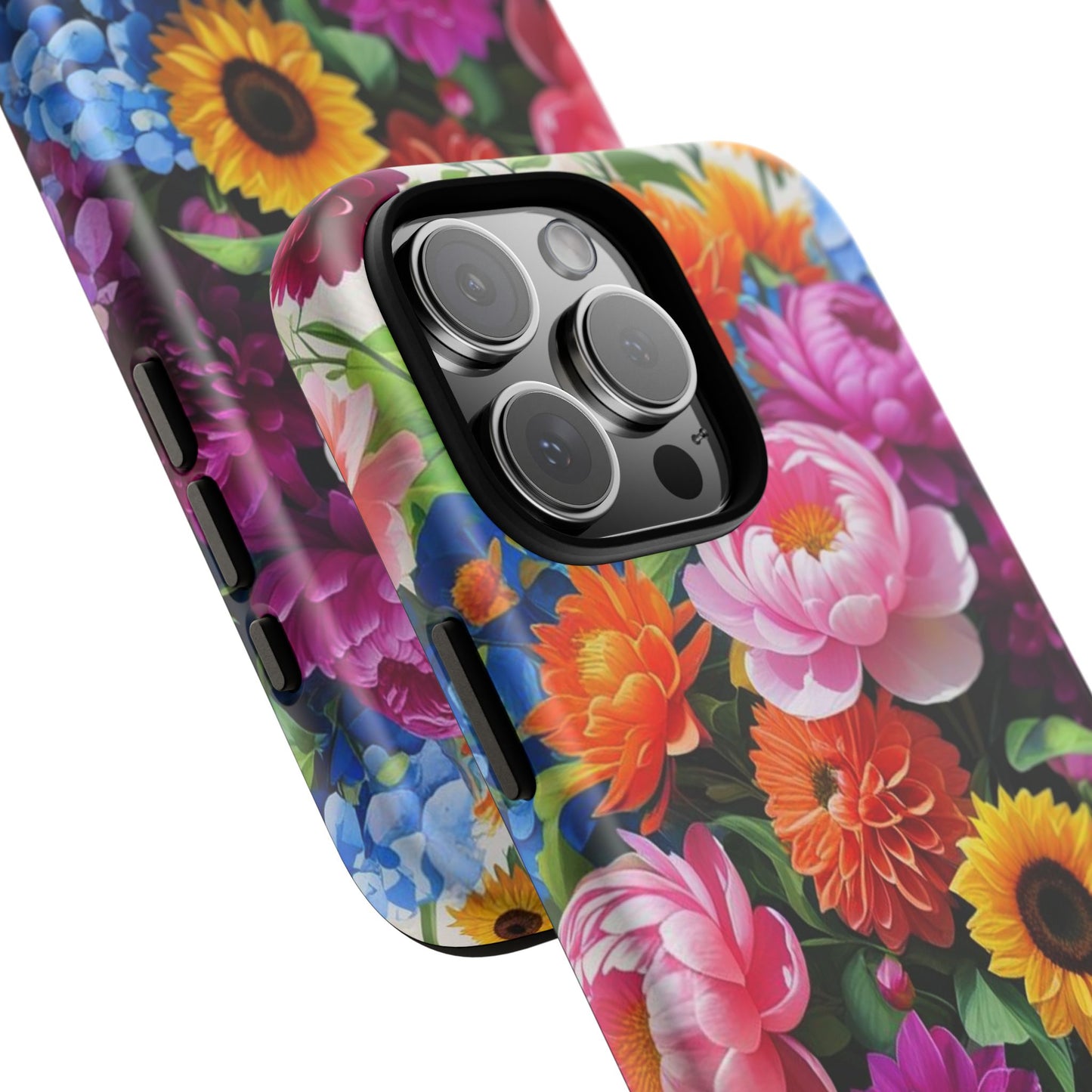 Floral Phone Case - Vibrant Flower Design, Tough Phone Cover, Gift for Her, Floral Accessories, Summer Vibes, Trendy Tech Decor