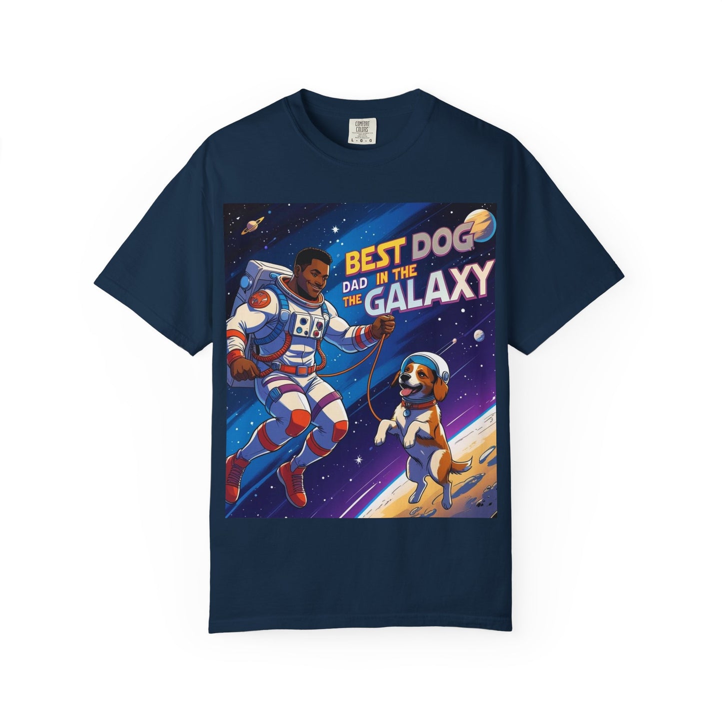 Best Dog Dad in the Galaxy T-Shirt, Unisex Space-Themed Tee, Dog Lover Gift, Father's Day Shirt, Gift for Dog Dads, Galaxy Graphic Tee