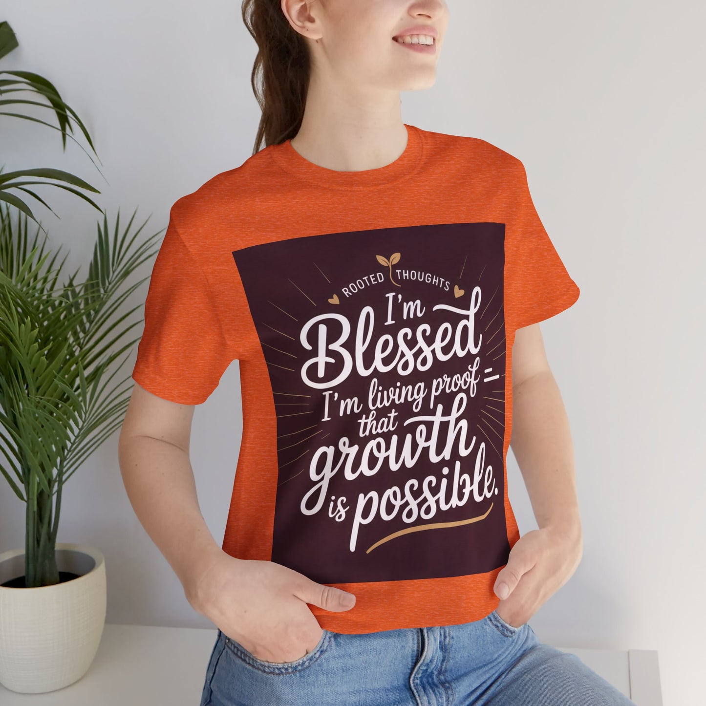 Unisex Growth Proof Tee - I'm Blessed, Inspirational Shirt, Motivational Gift, Spiritual Apparel, Positive Vibes, Everyday Wear