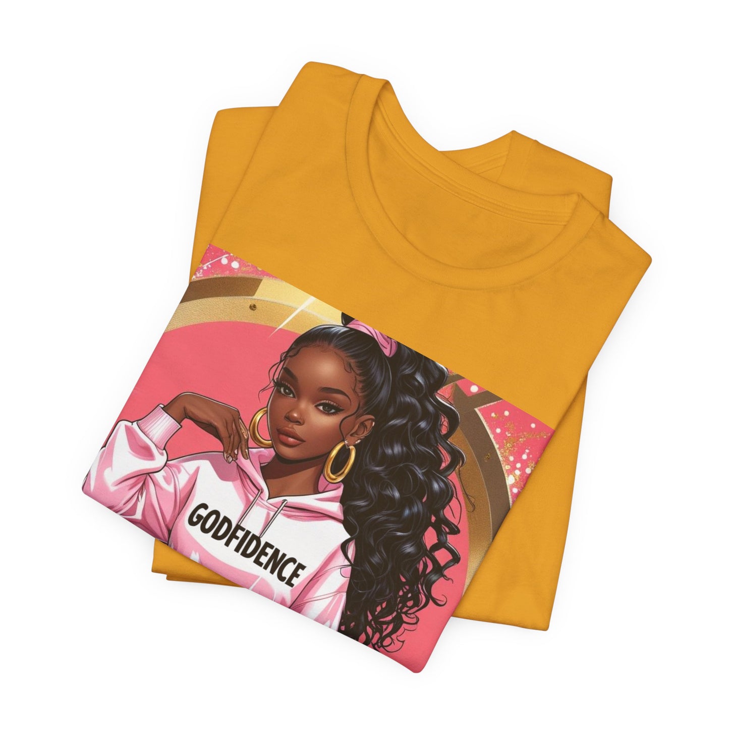 Godfidence Unisex Tee, Empowering Graphic Shirt, Casual Wear, Gift for Her, Fashionable Tees, Birthday Gift, Motivational Apparel