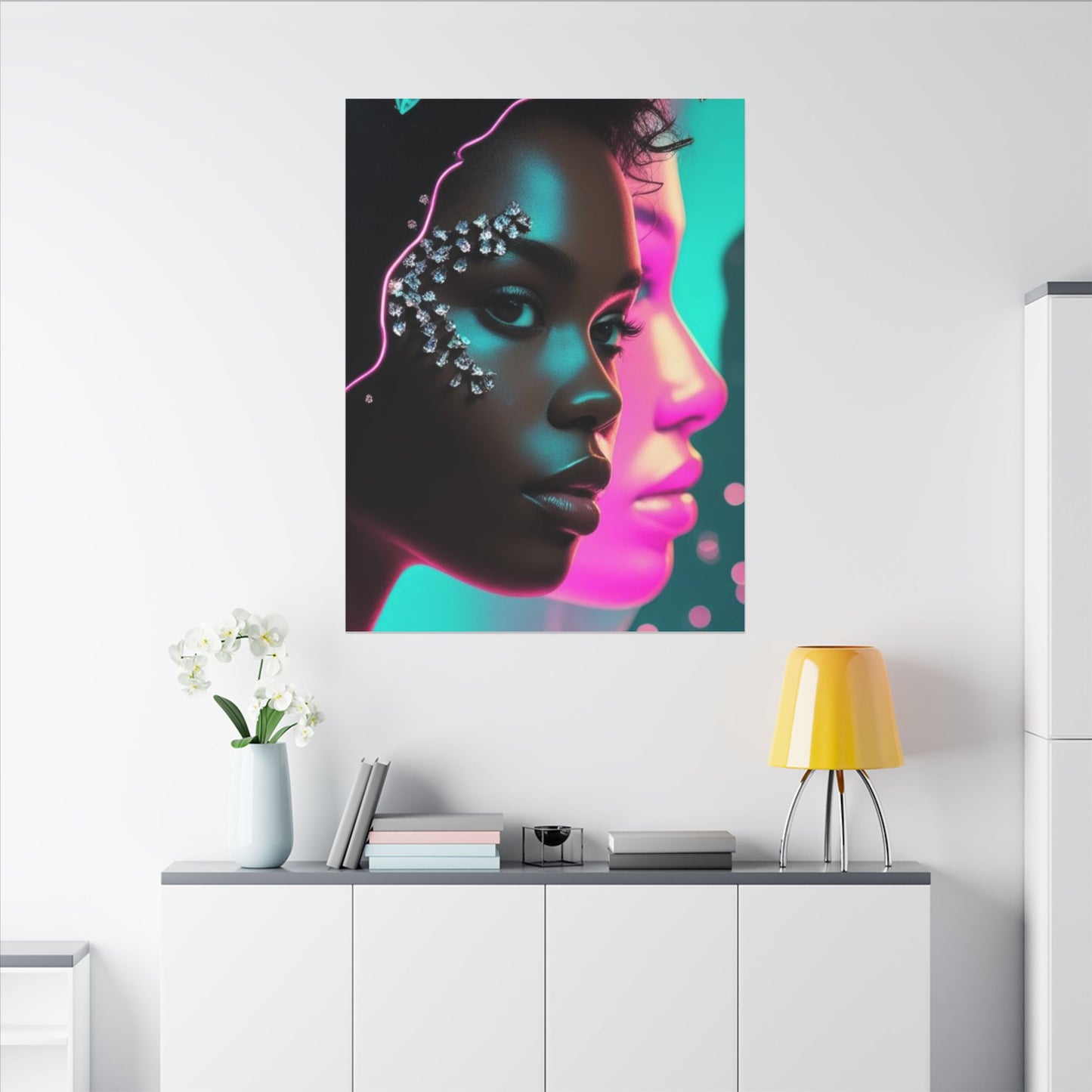 Vibrant Art Canvas Print, Wall Decor, Home Office Art, Unique Gift, Modern Design, Colorful Wall Hanging