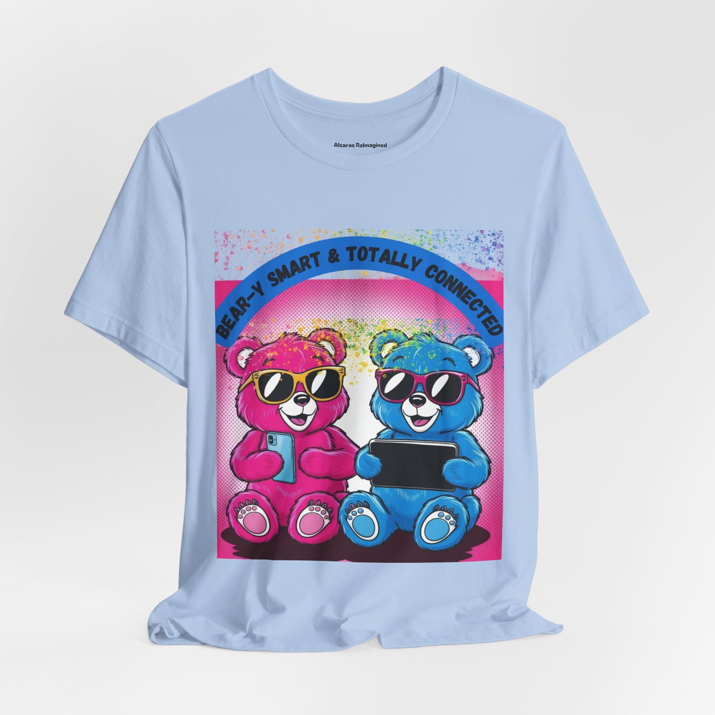 Cool Bear Graphic Tee ,Fun & Smart Unisex Short Sleeve Shirt