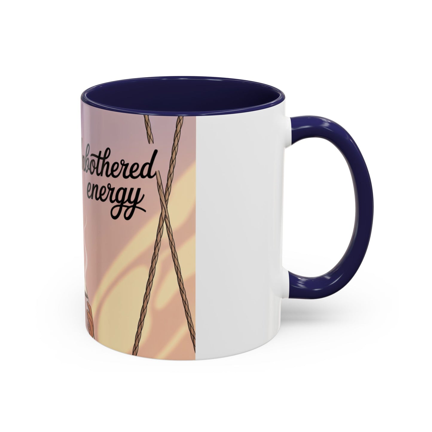Chic Coffee Mug with Unbothered Energy Design, Trendy Mug for Coffee Lovers, Gift for Friends, Inspirational Mug, Everyday Use