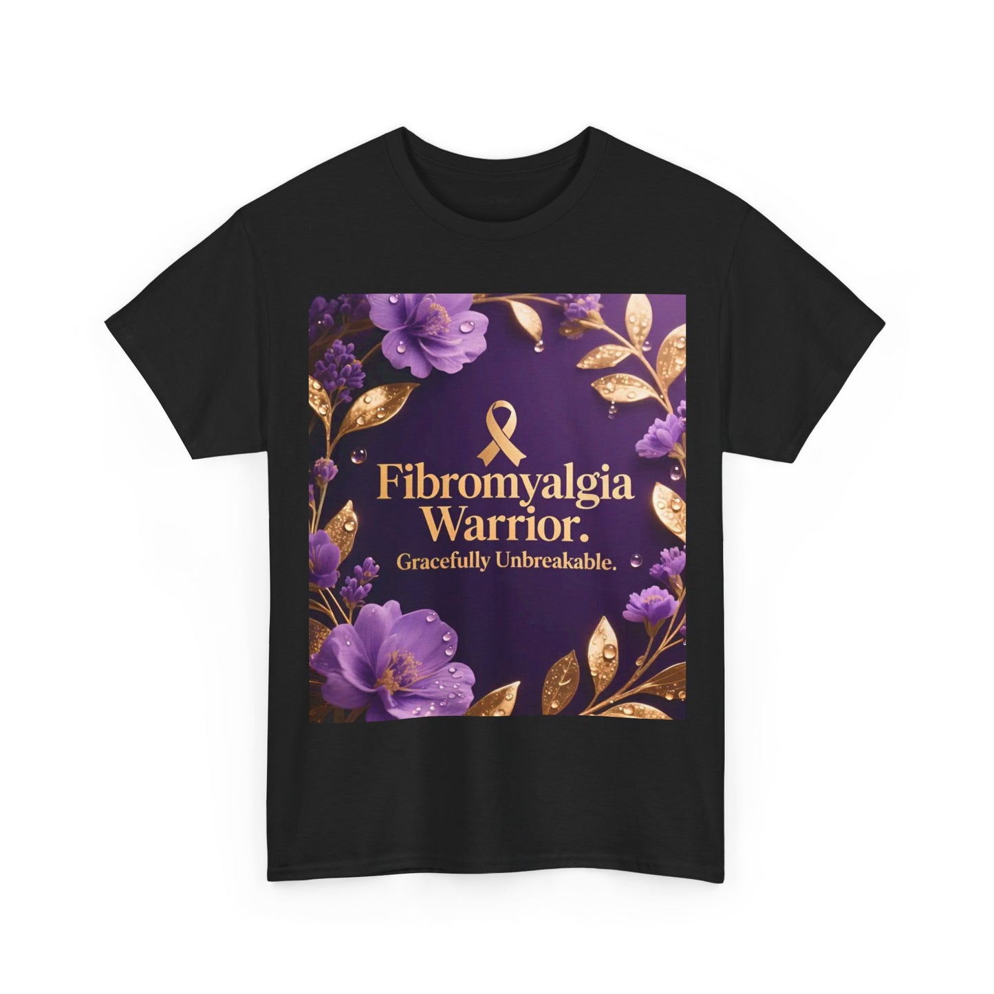 Fibromyalgia Warrior T-Shirt — Purple Ribbon Awareness Tee