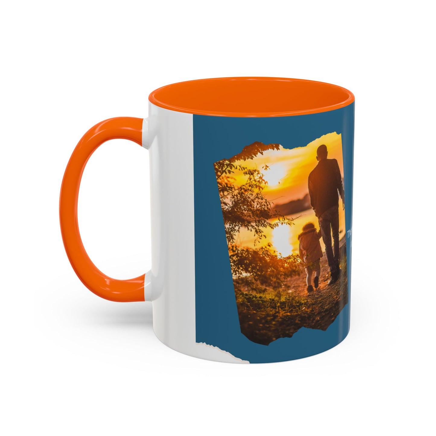 Dad's Love Accent Coffee Mug, Inspirational Dad Mug, Father's Day Gift, Personalized Coffee Cup, Unique Gift for Dad, Family Reminder