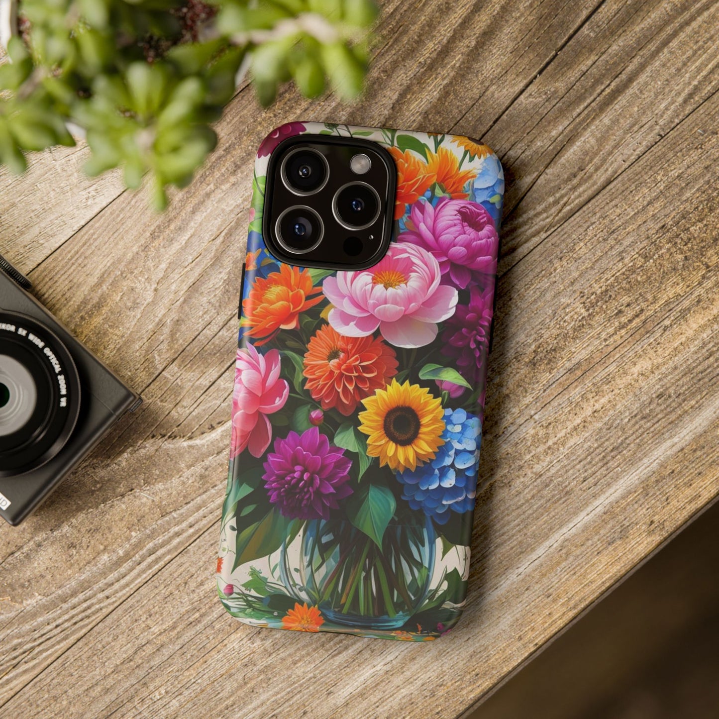 Floral Phone Case - Vibrant Flower Design, Tough Phone Cover, Gift for Her, Floral Accessories, Summer Vibes, Trendy Tech Decor