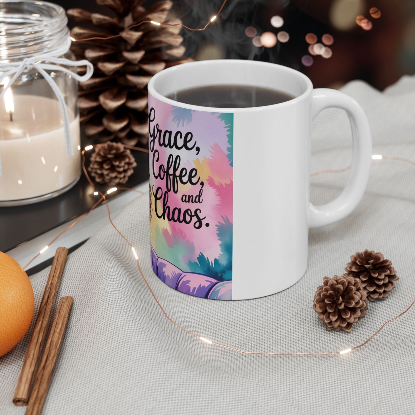 Fueled by Grace and Coffee Ceramic Mug - 11oz & 15oz
