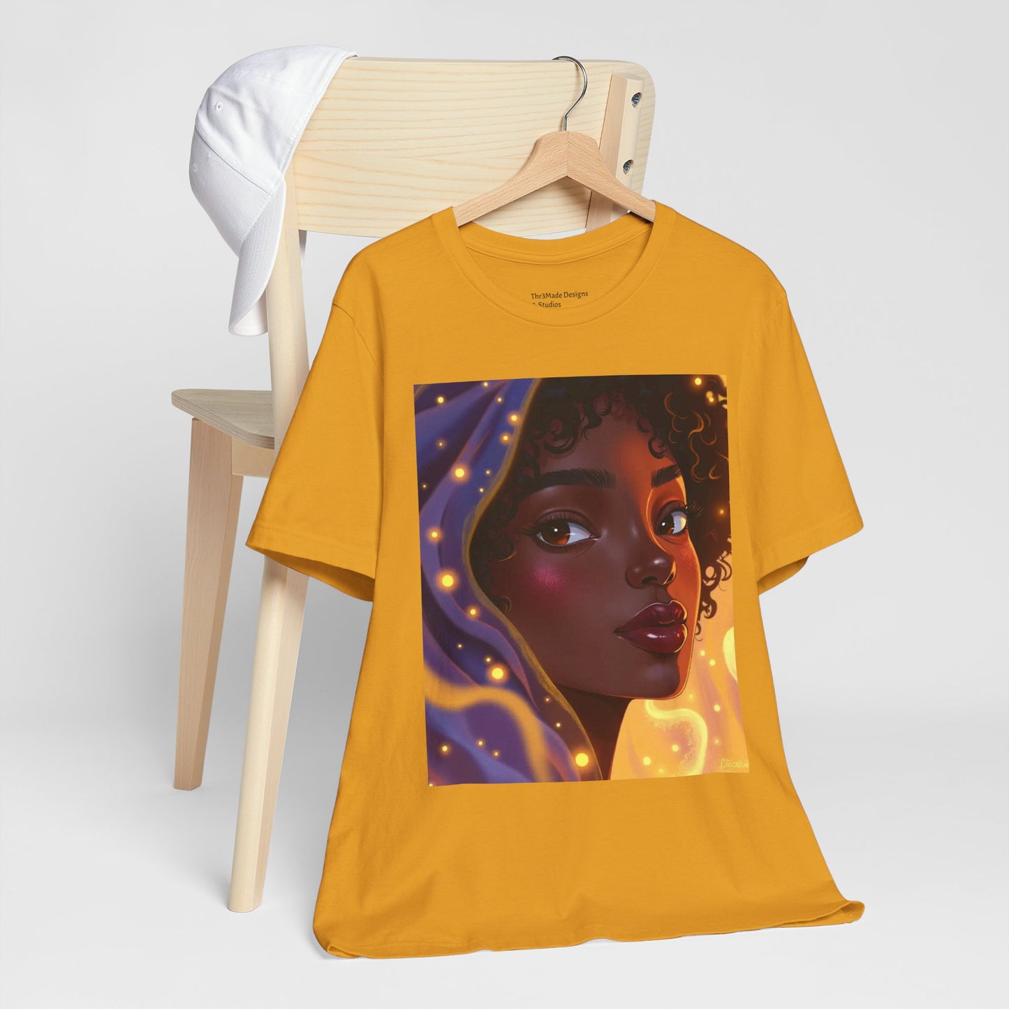 Magic Glow Art Tee, Unisex Short Sleeve Shirt, Artistic Graphic T-Shirt, Boho Style Tee, Casual Wear, Gift for Art Lovers