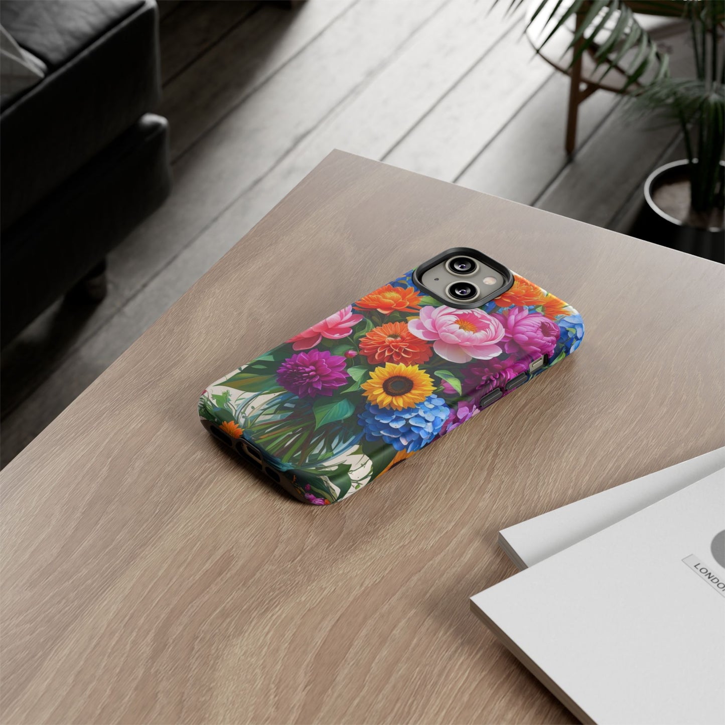 Floral Phone Case - Vibrant Flower Design, Tough Phone Cover, Gift for Her, Floral Accessories, Summer Vibes, Trendy Tech Decor