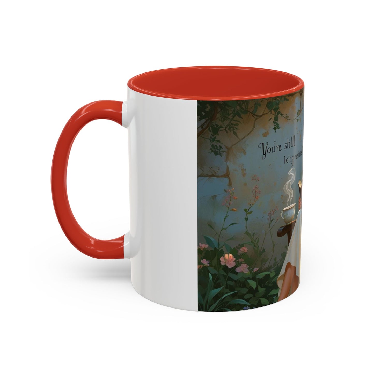 Accent Coffee Mug with Inspirational Design, Cozy Gift for Readers, Perfect for Relaxation, Home Decor, Warm Beverage Lover