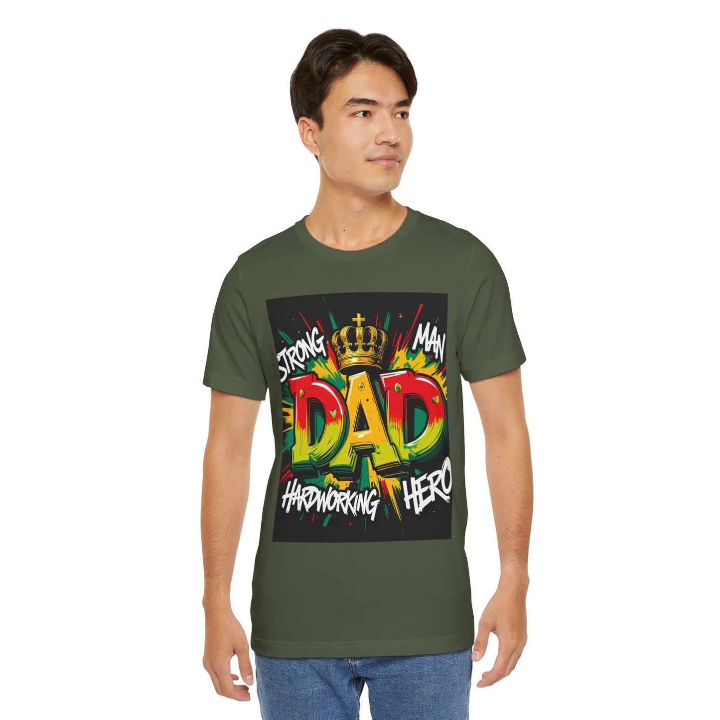 Strong Dad Graphic Tee - Perfect Father's Day Gift, Casual Summer Wear, Men's T-Shirt, Inspirational Apparel, Unique Dad Shirt