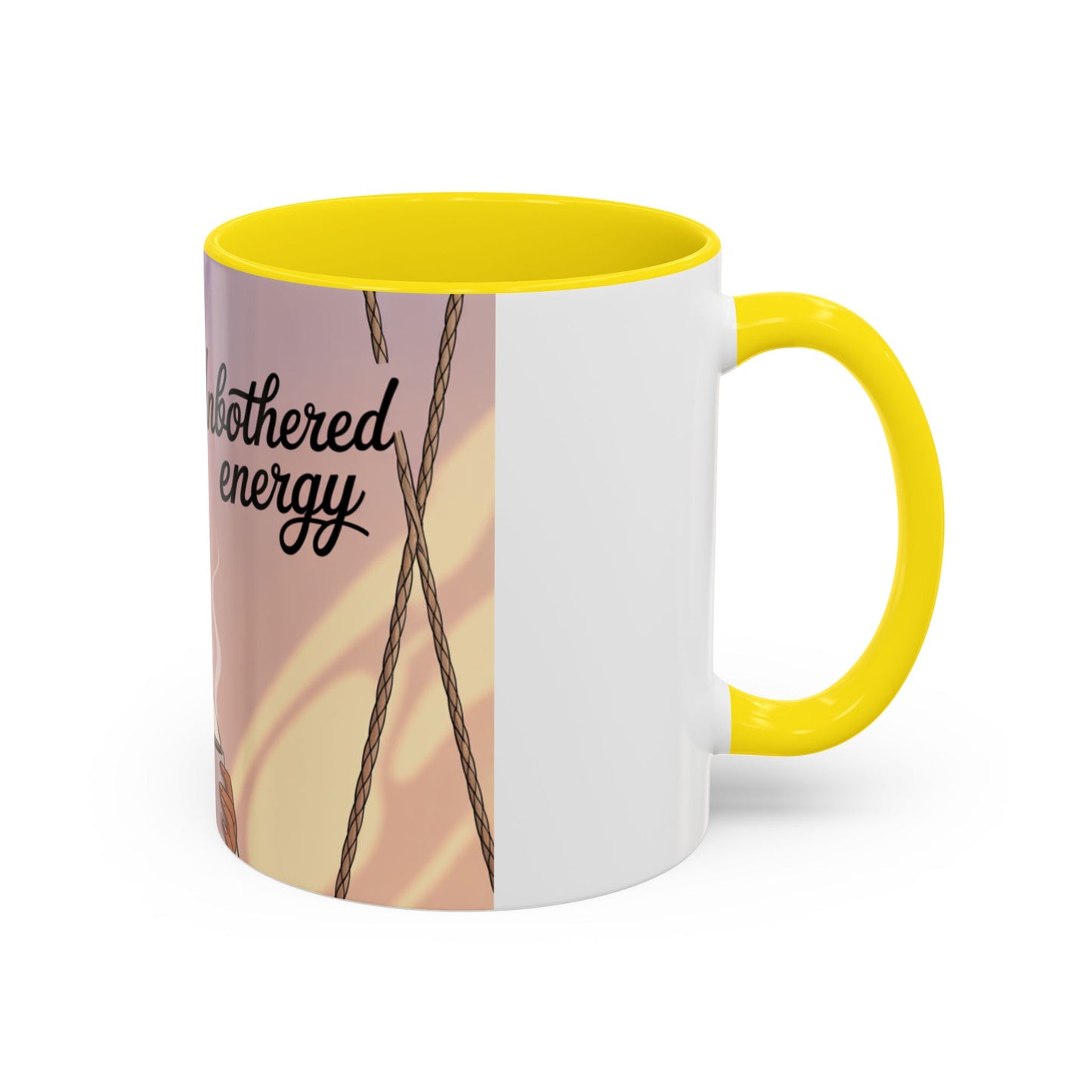 Chic Coffee Mug with Unbothered Energy Design, Trendy Mug for Coffee Lovers, Gift for Friends, Inspirational Mug, Everyday Use