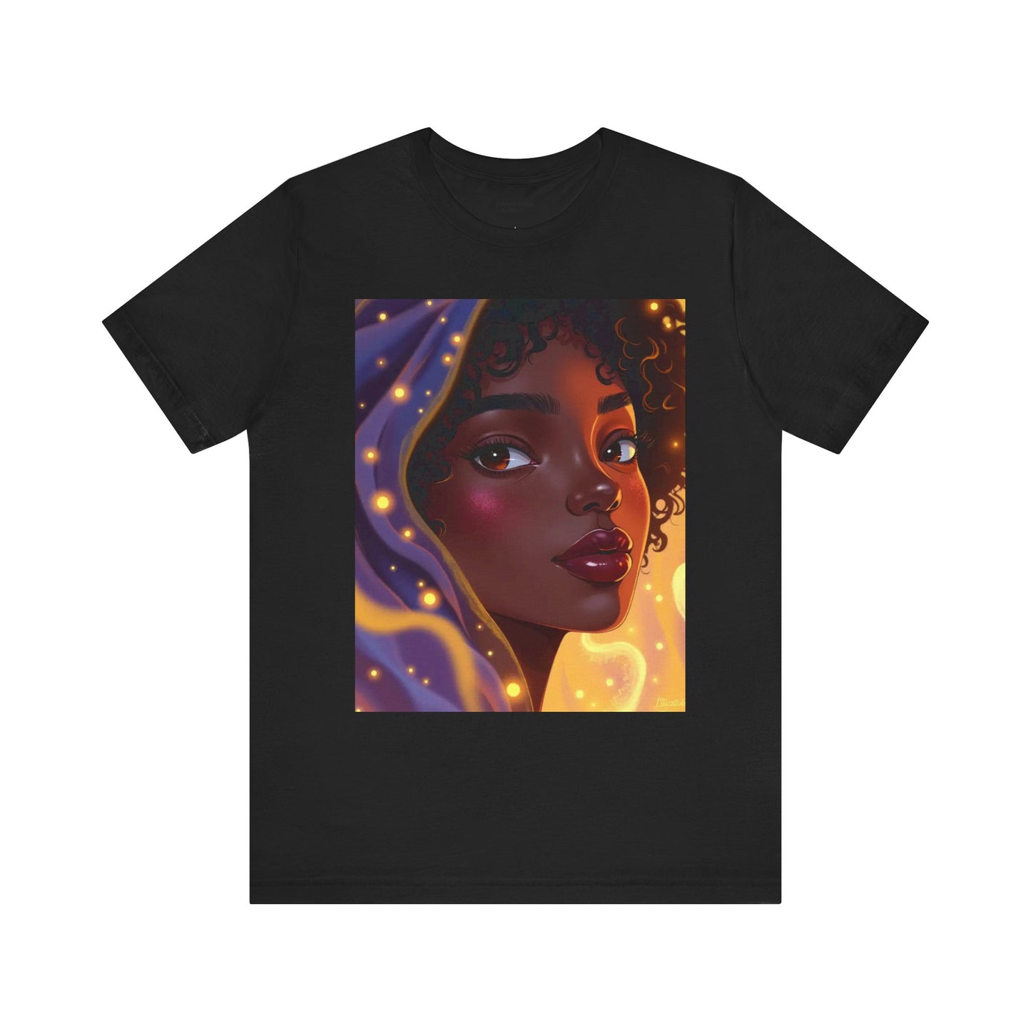 Magic Glow Art Tee, Unisex Short Sleeve Shirt, Artistic Graphic T-Shirt, Boho Style Tee, Casual Wear, Gift for Art Lovers