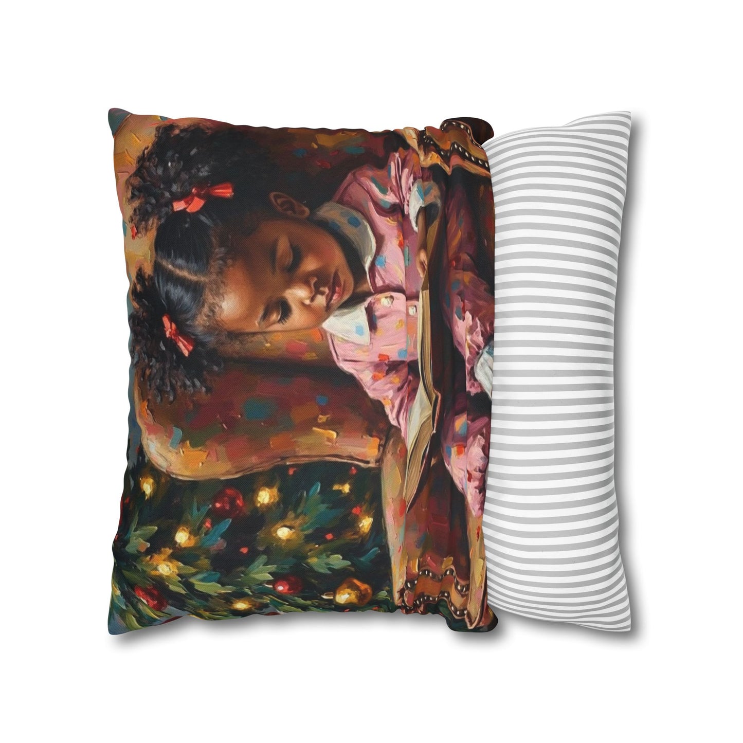 Cozy Holiday Pillowcase, Kids Room Decor, Seasonal Gift, Cute Pillow Cover, Christmas Home Accent, Relaxing Atmosphere