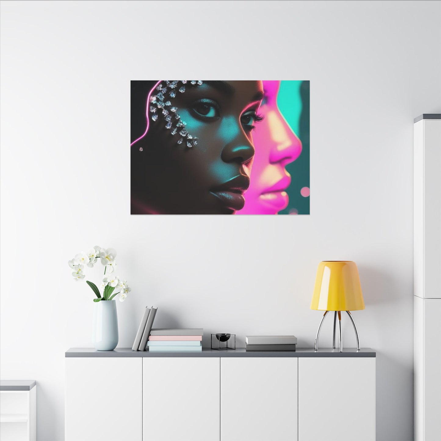 Vibrant Art Canvas Print, Wall Decor, Home Office Art, Unique Gift, Modern Design, Colorful Wall Hanging