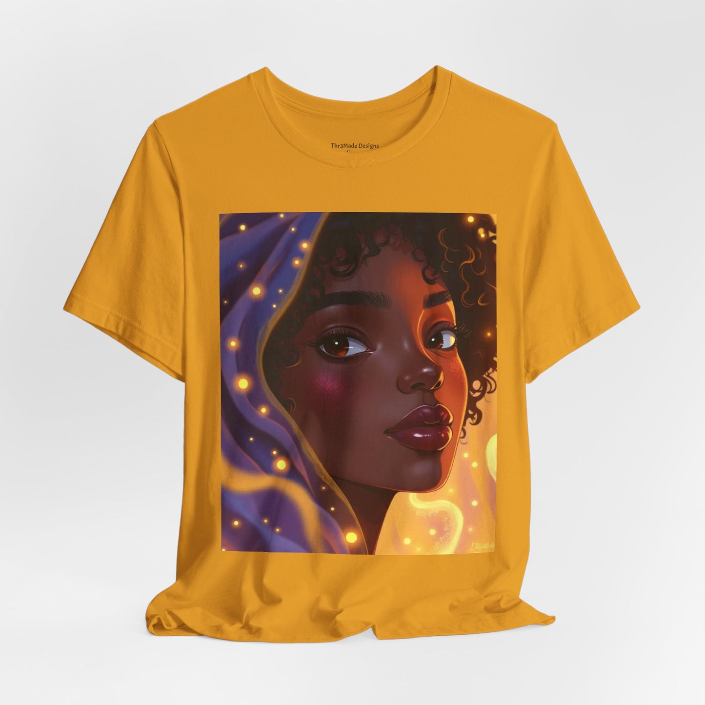 Magic Glow Art Tee, Unisex Short Sleeve Shirt, Artistic Graphic T-Shirt, Boho Style Tee, Casual Wear, Gift for Art Lovers