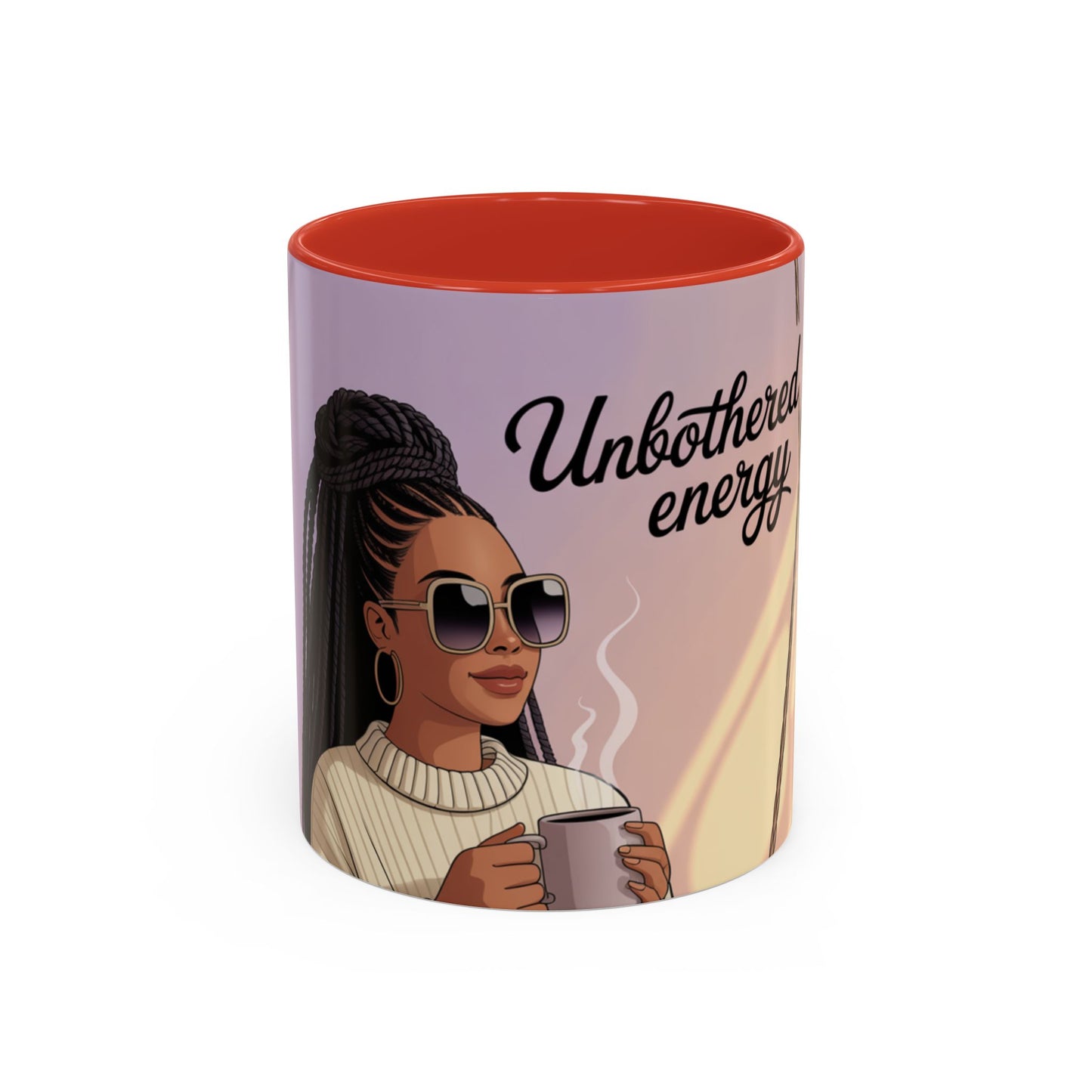 Chic Coffee Mug with Unbothered Energy Design, Trendy Mug for Coffee Lovers, Gift for Friends, Inspirational Mug, Everyday Use