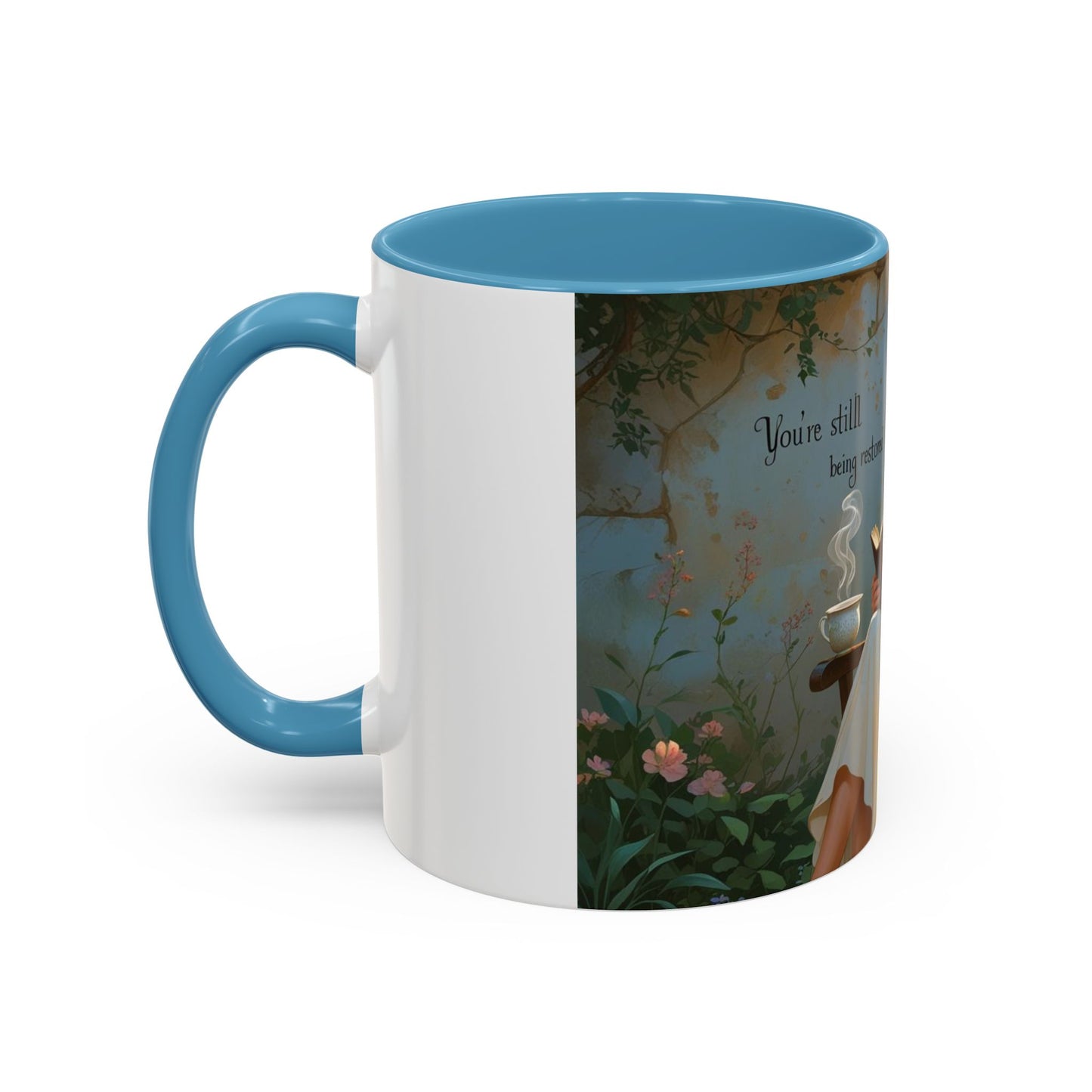 Accent Coffee Mug with Inspirational Design, Cozy Gift for Readers, Perfect for Relaxation, Home Decor, Warm Beverage Lover