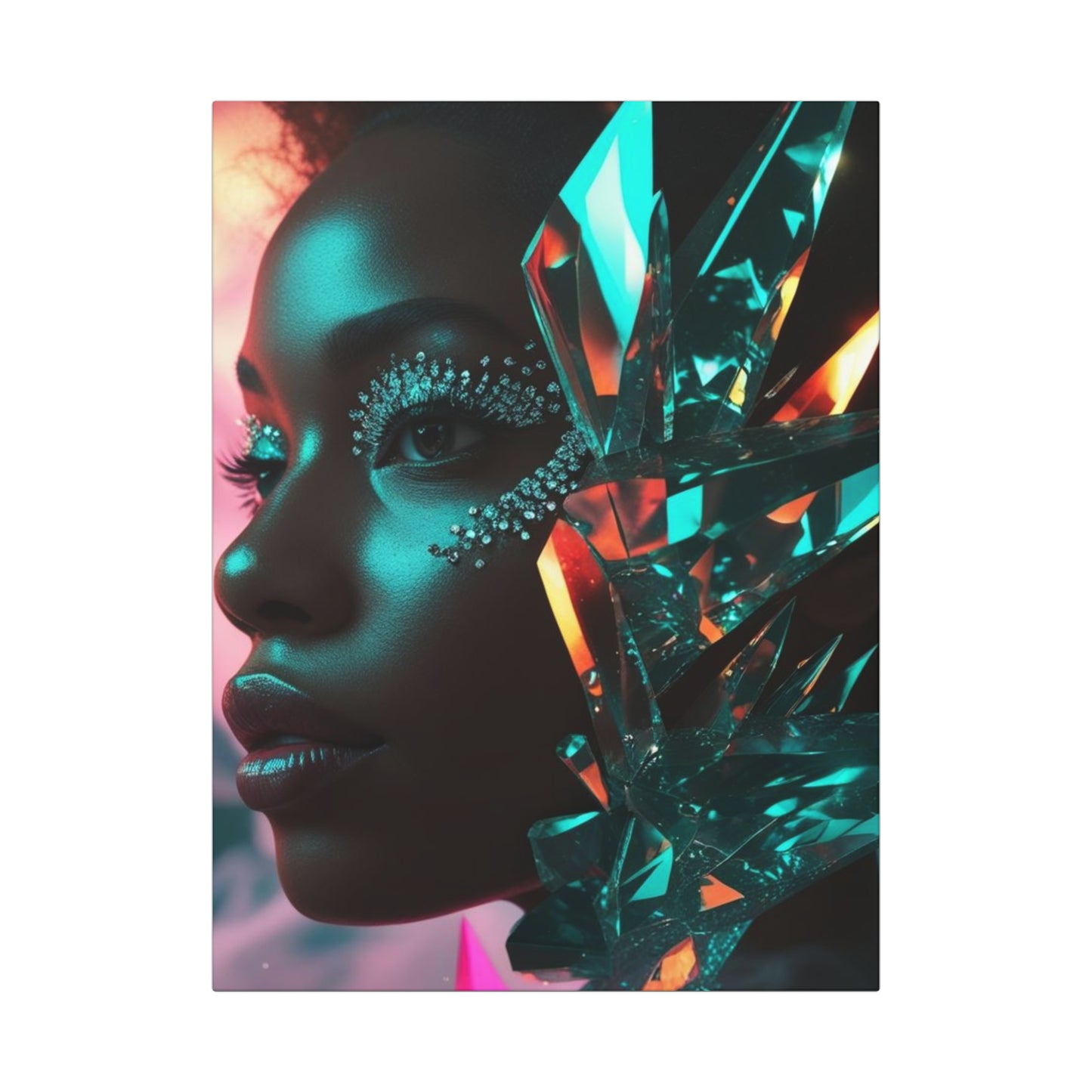Stunning Canvas Art Wraps, Abstract Wall Decor, Modern Home Decor, Unique Gift for Art Lovers, Vibrant Portrait